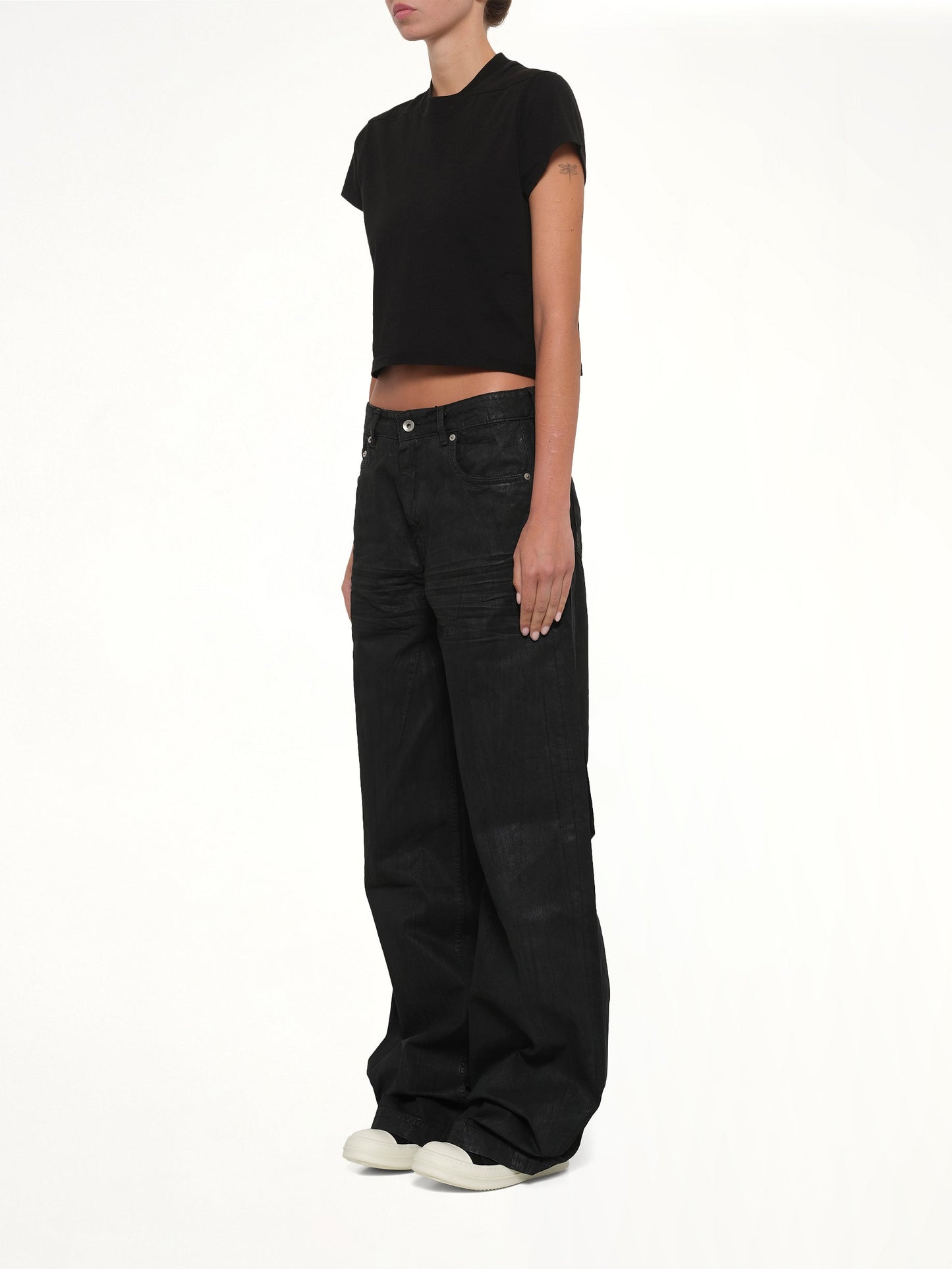 RICK OWENS DRKSHDW Cropped Small Level T (Black)