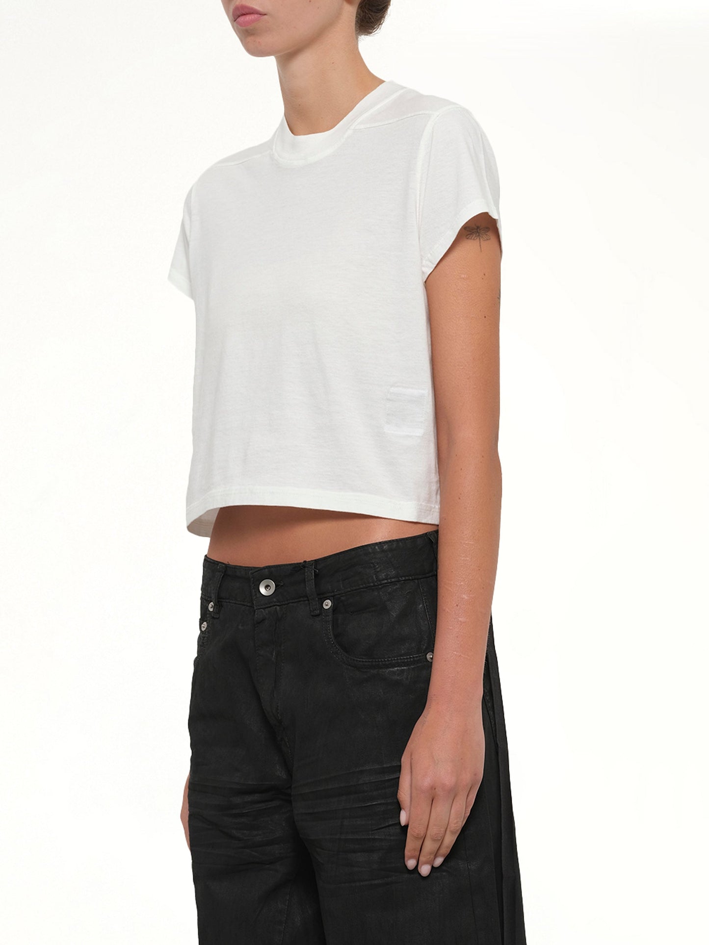 RICK OWENS DRKSHDW Cropped Small Level T (White)