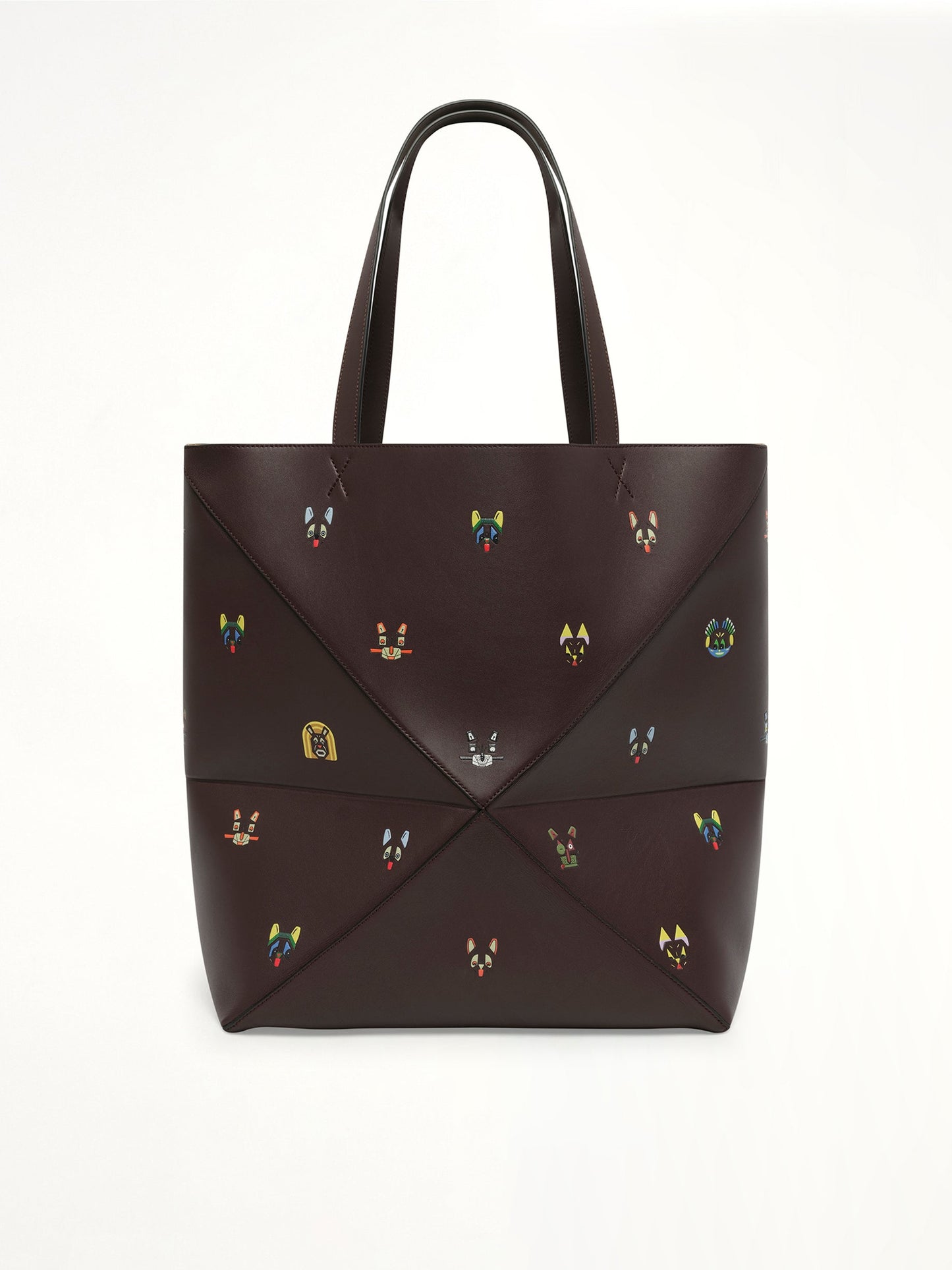 LOEWE Puzzle Fold Tote XL Allover Cats (Brown)