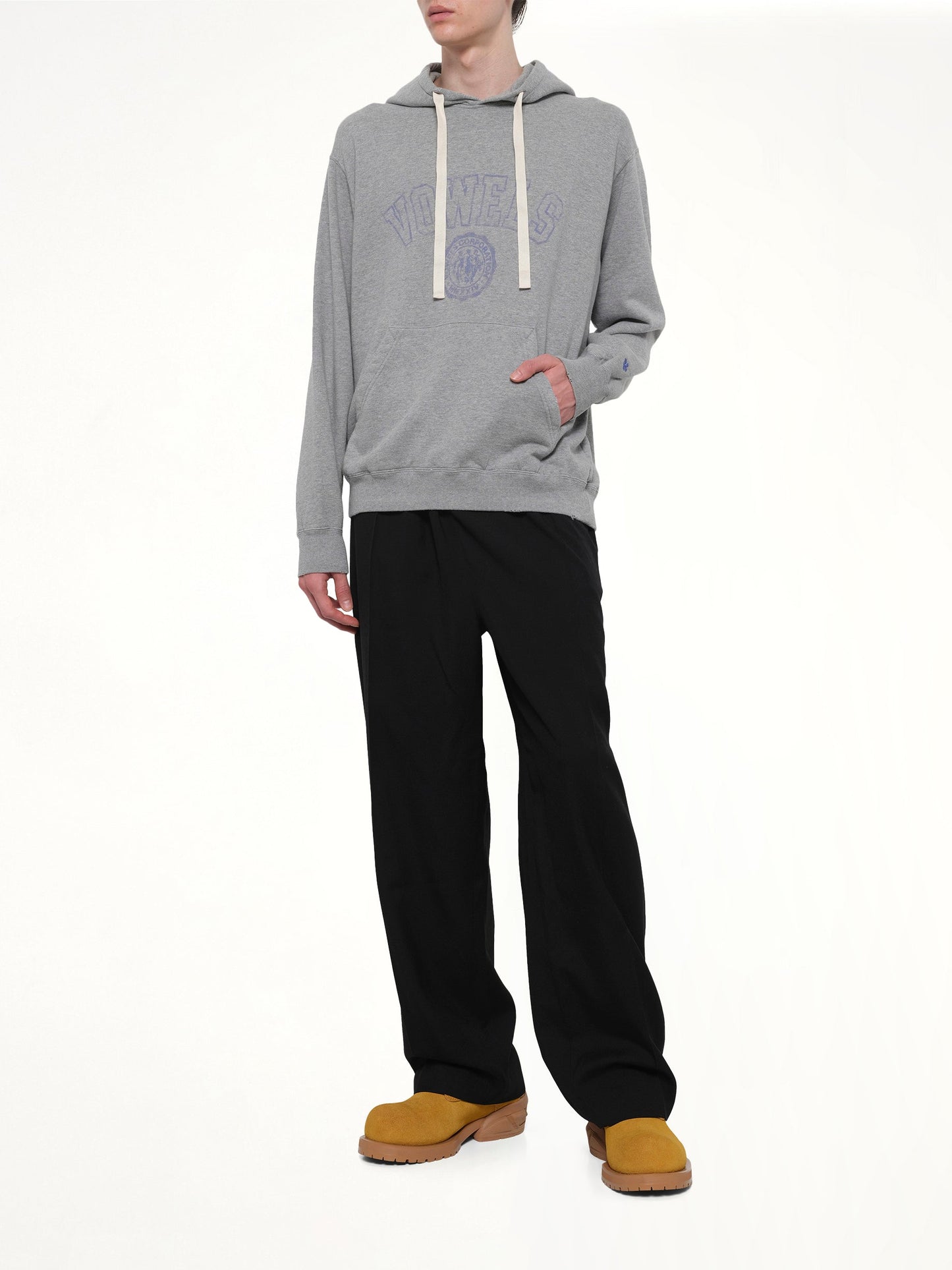 VOWELS Faded Collegiate Hoodie (Grey)