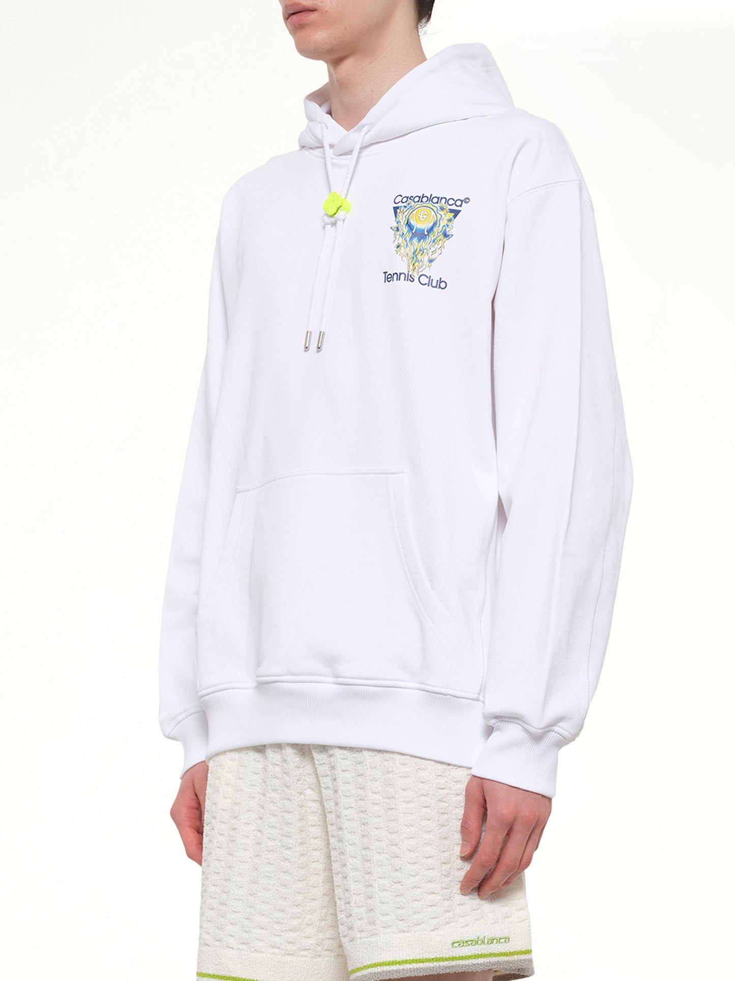 CASABLANCA Tennis Club Icon Hoodie (White)