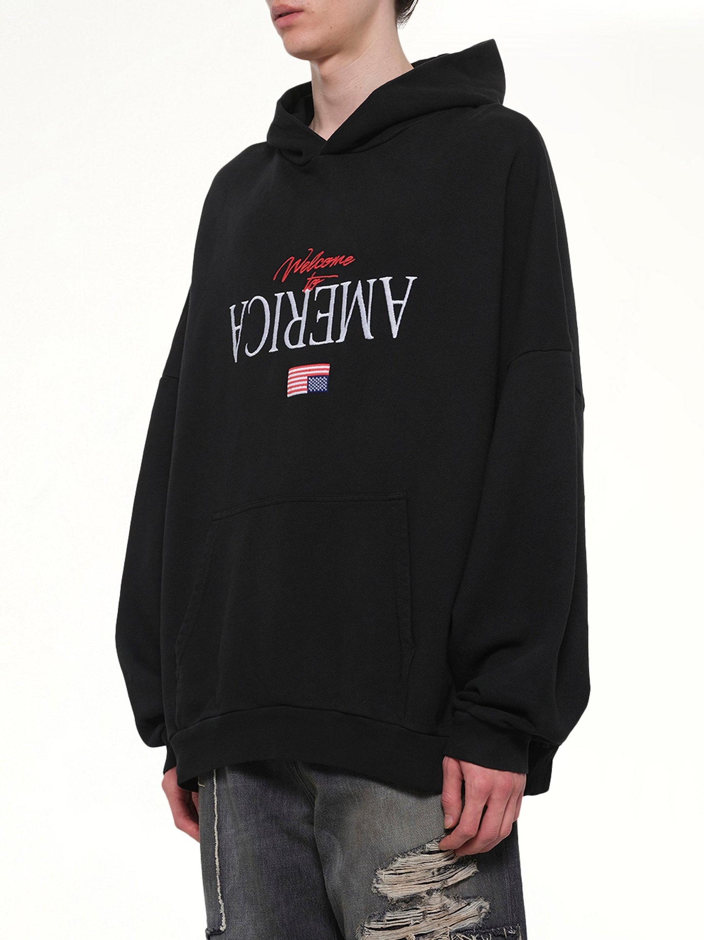 WILLY CHAVARRIA Welcome To America Hooligan Hoodie (Black)