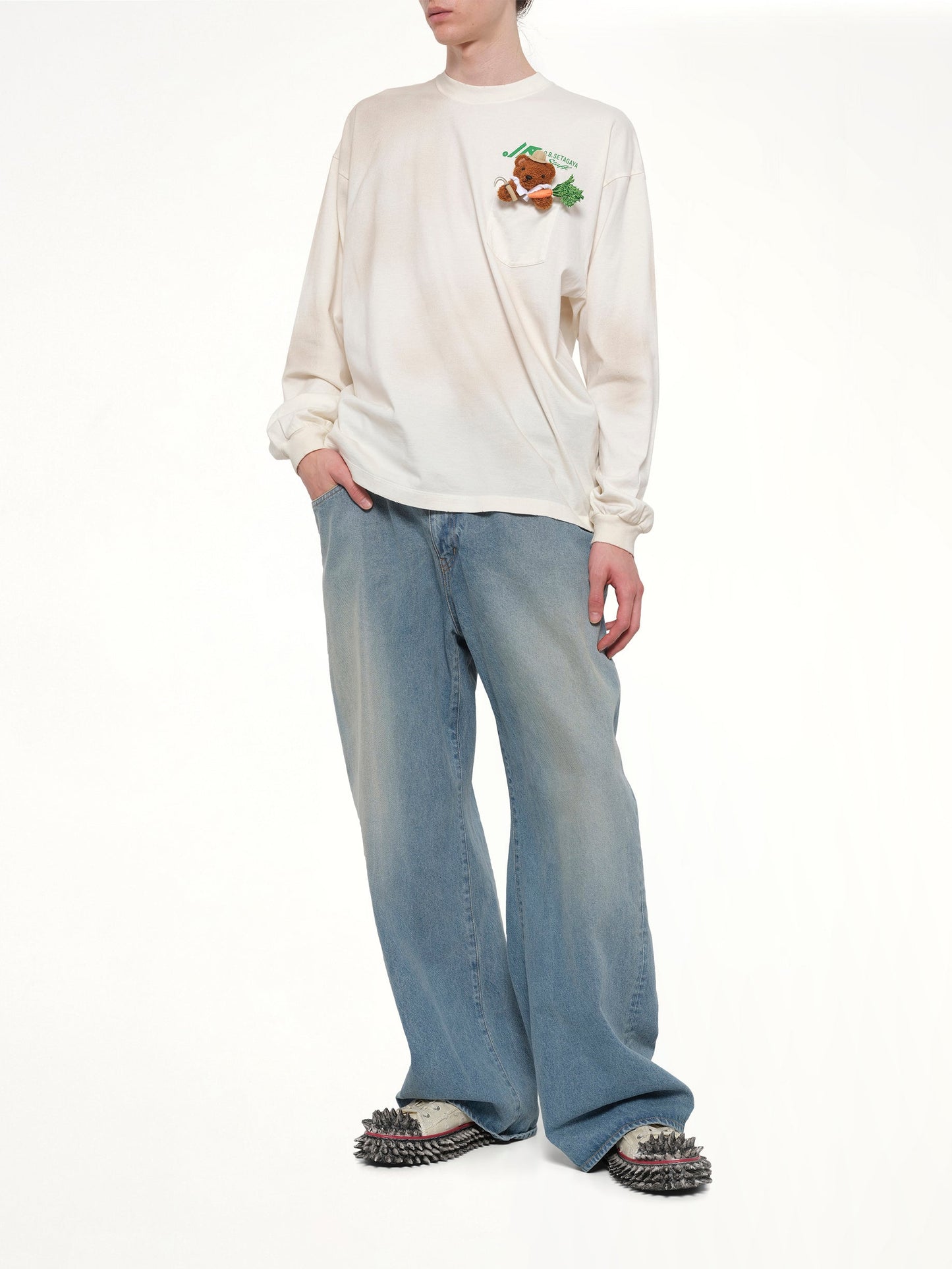 DOUBLET Floating Waist Denim Pants (Blue)