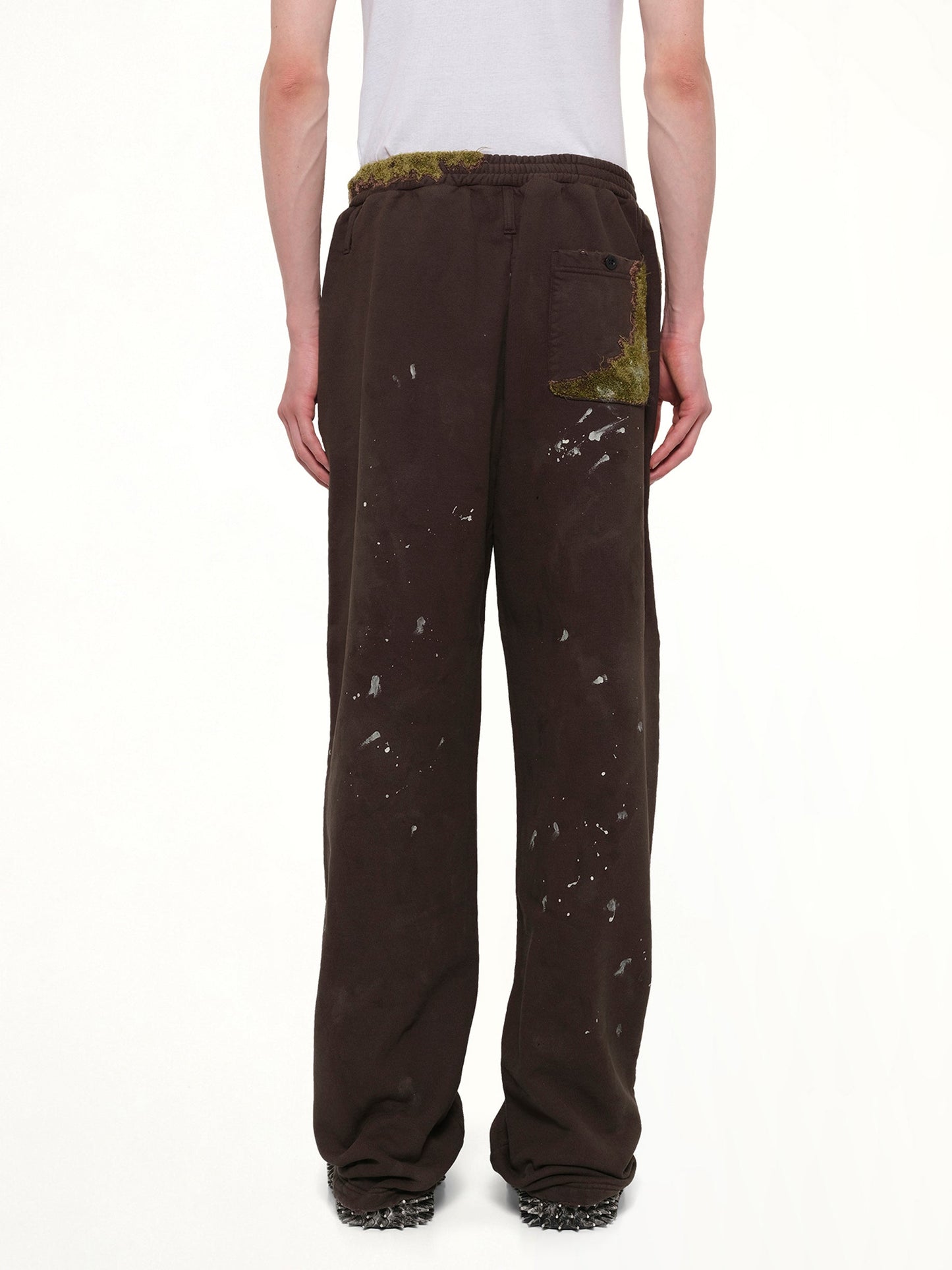 DOUBLET Moss-Grown Embroidery Sweat Pants (Brown)