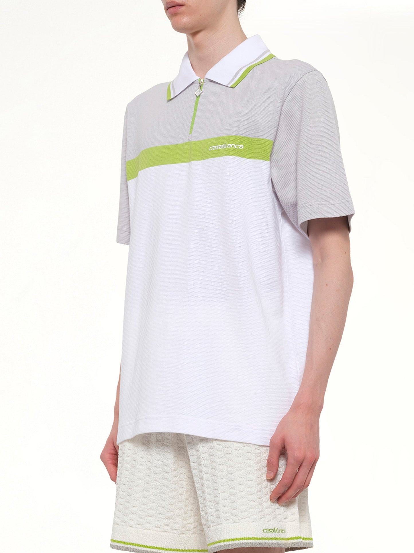 CASABLANCA Quarter Zip Polo (Grey)