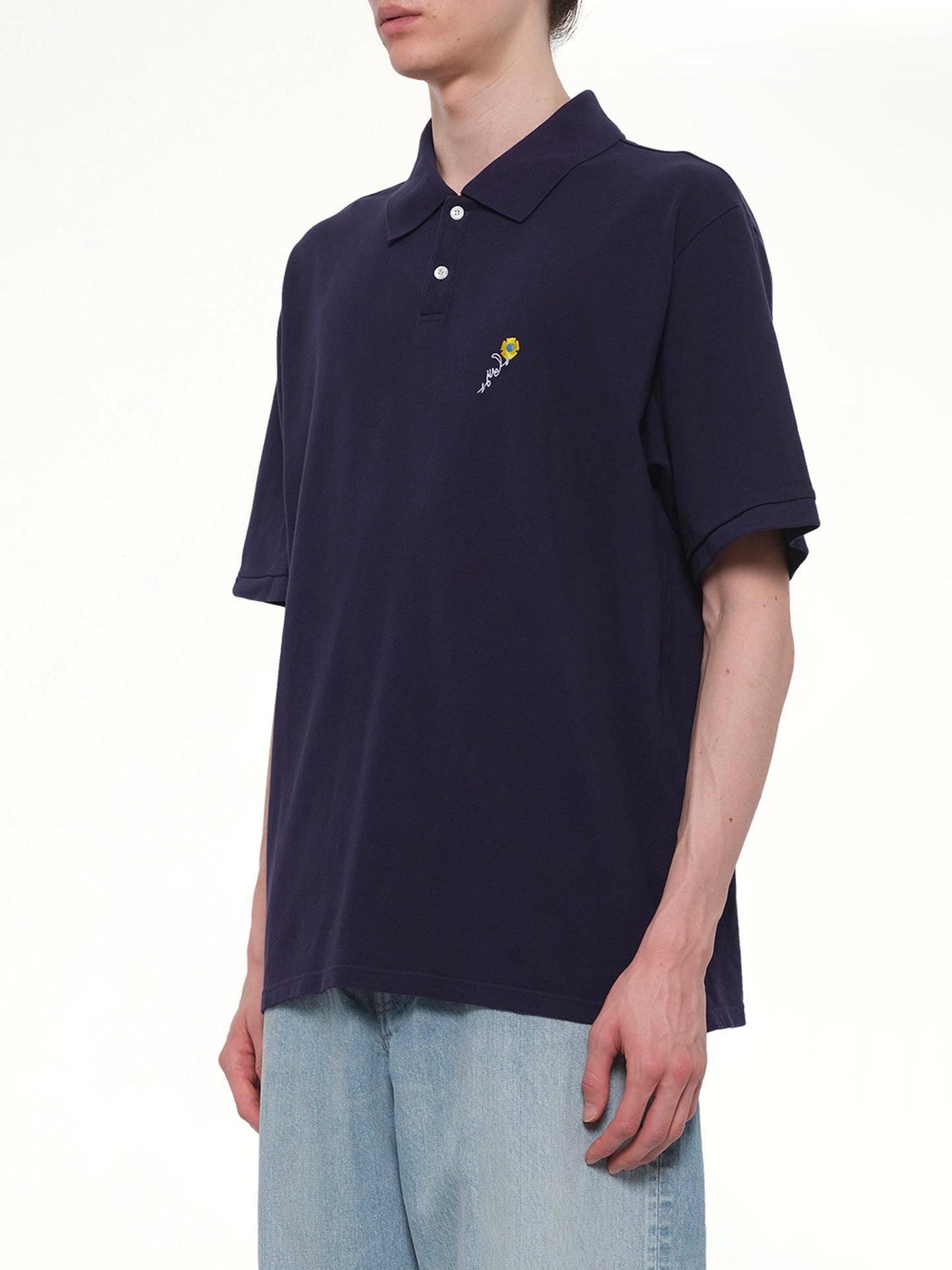 VOWELS S/S Pique Polo (Navy)