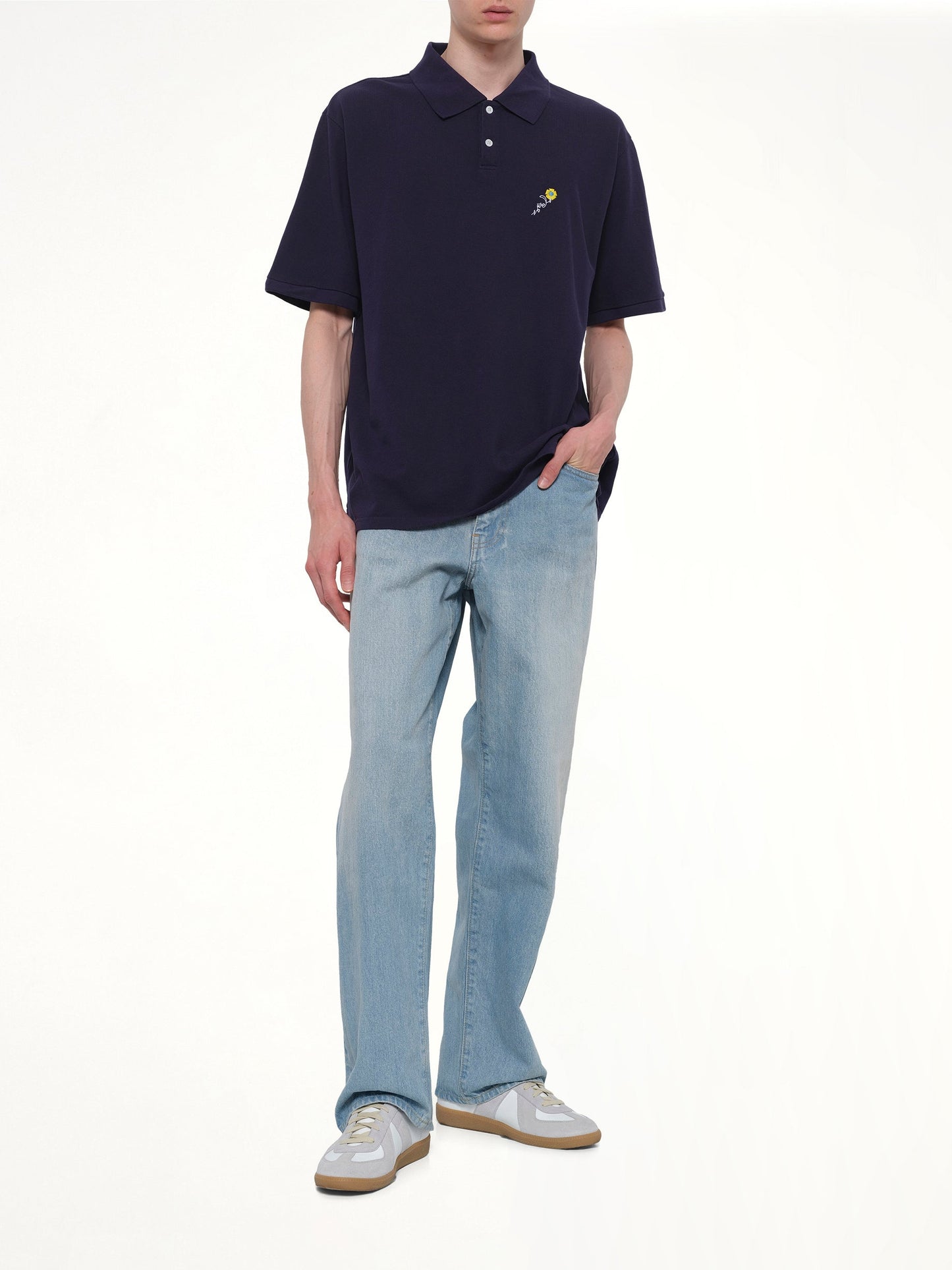 VOWELS S/S Pique Polo (Navy)