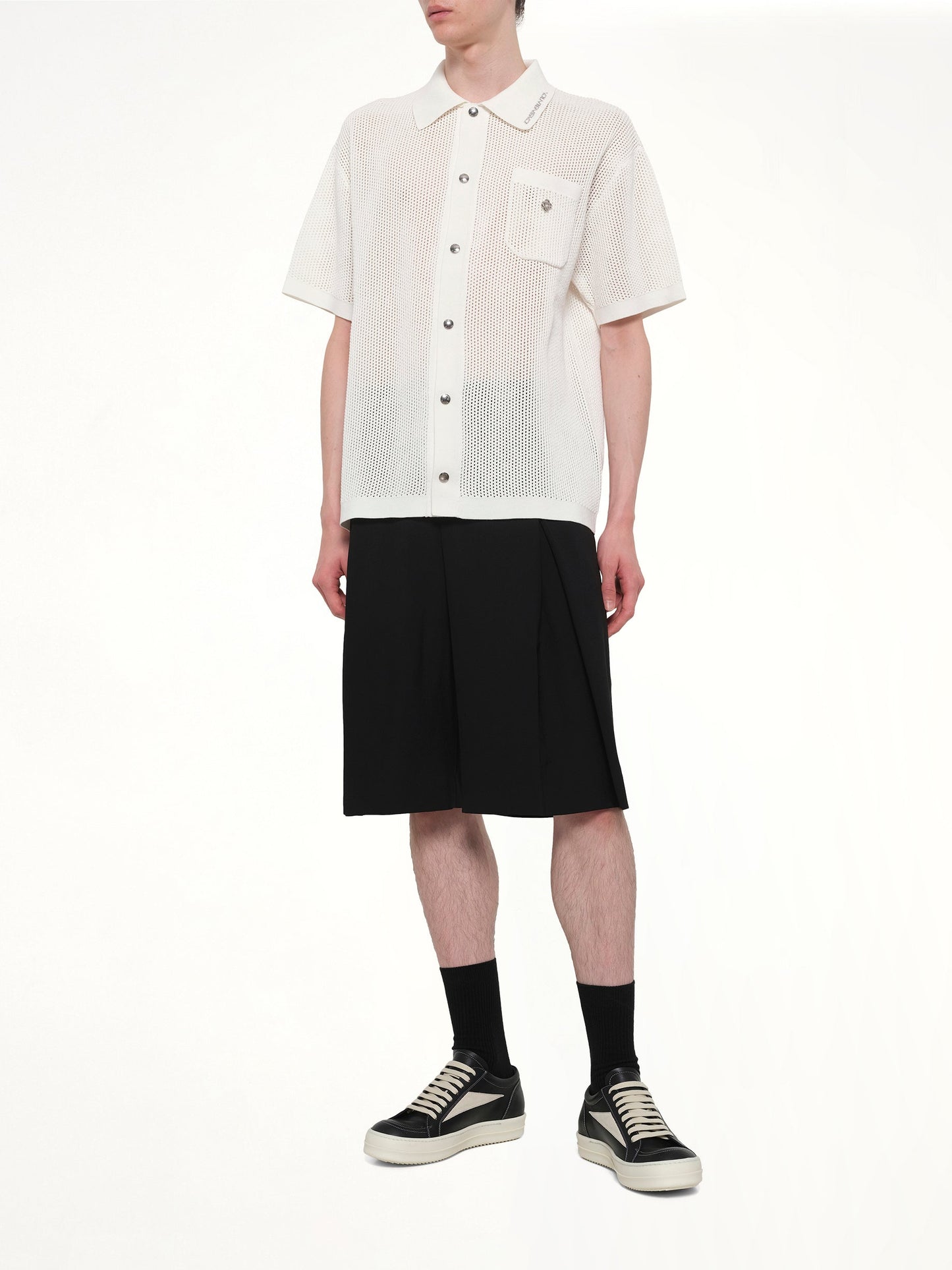 CASABLANCA Mesh Shirt (White)