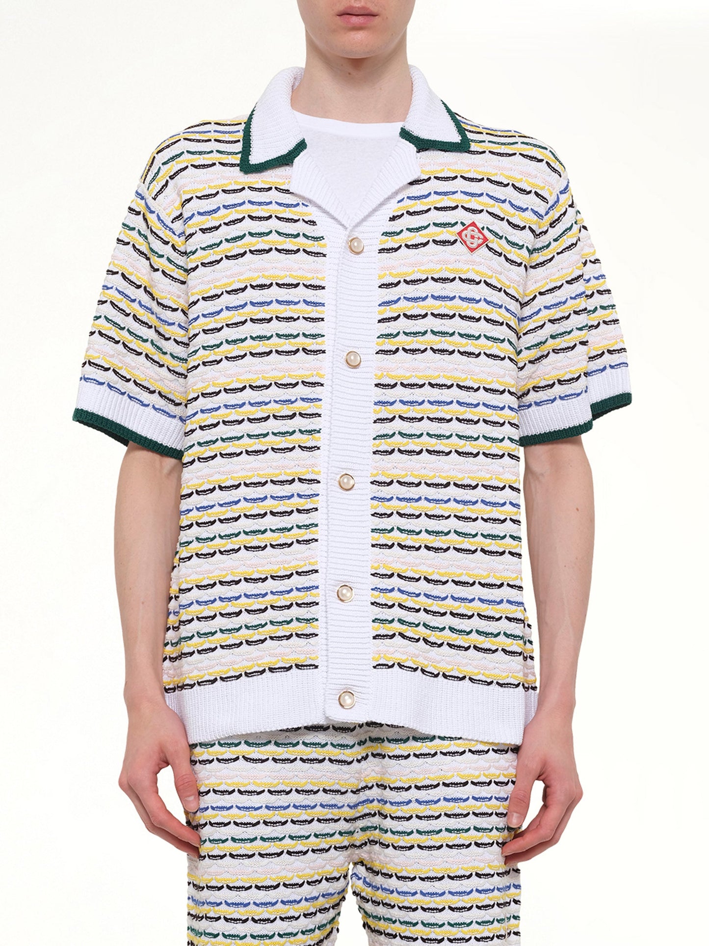 Image of Shirts. Product name - Tuck Stitch Shirt in White colour by brand - CASABLANCA