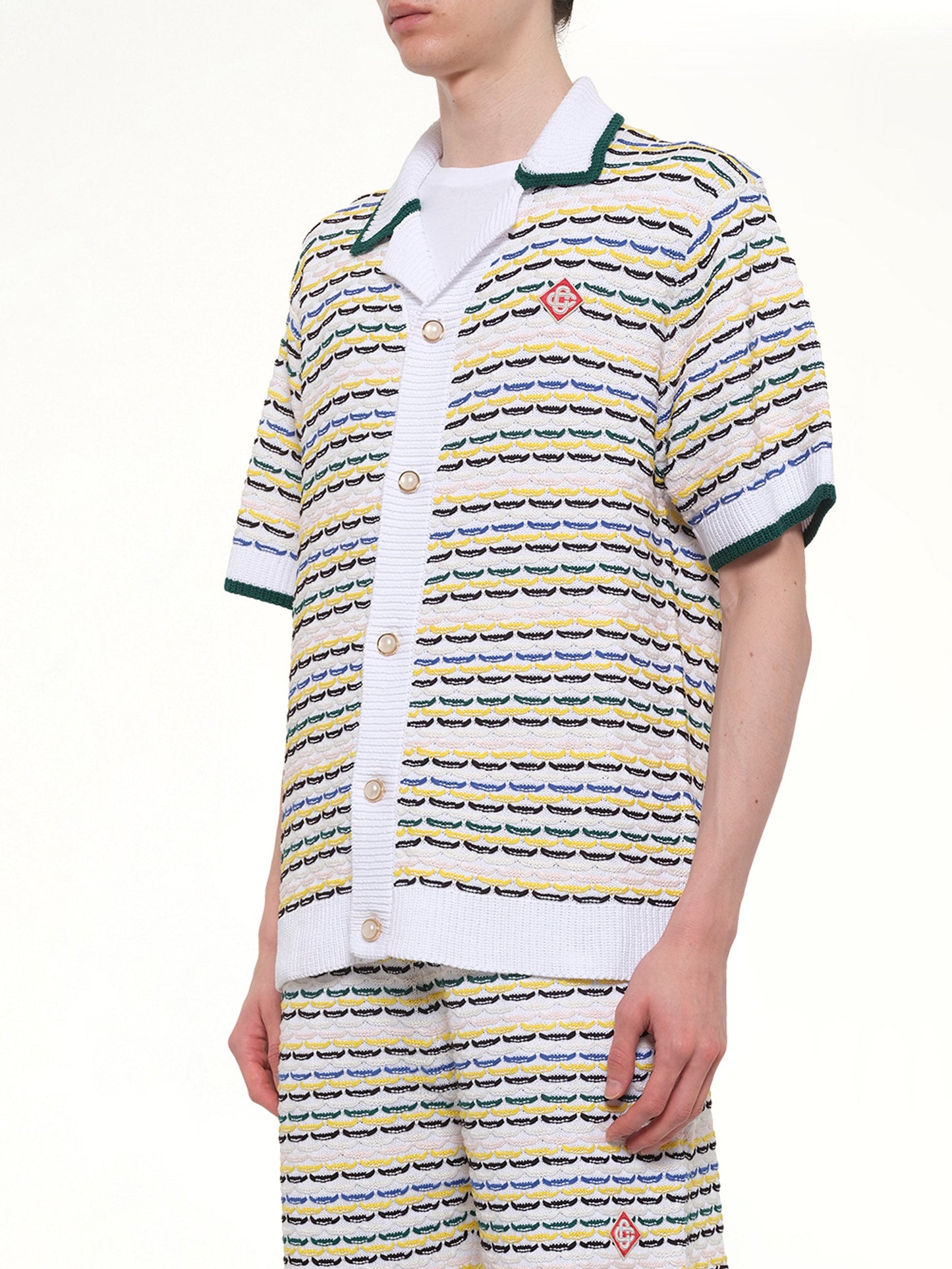 CASABLANCA Tuck Stitch Shirt (White)