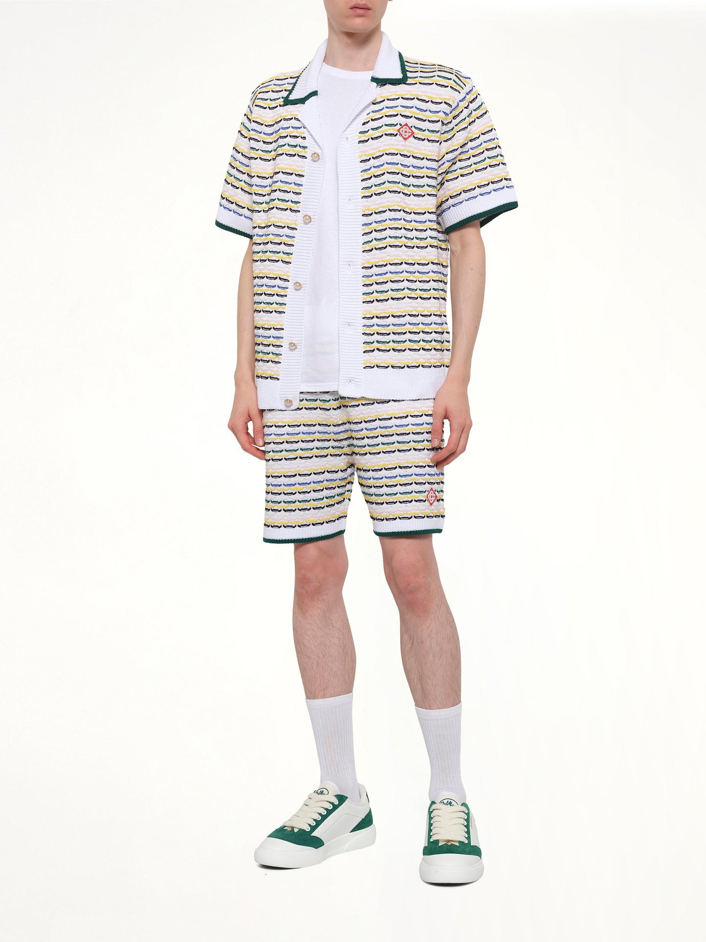 CASABLANCA Tuck Stitch Shirt (White)