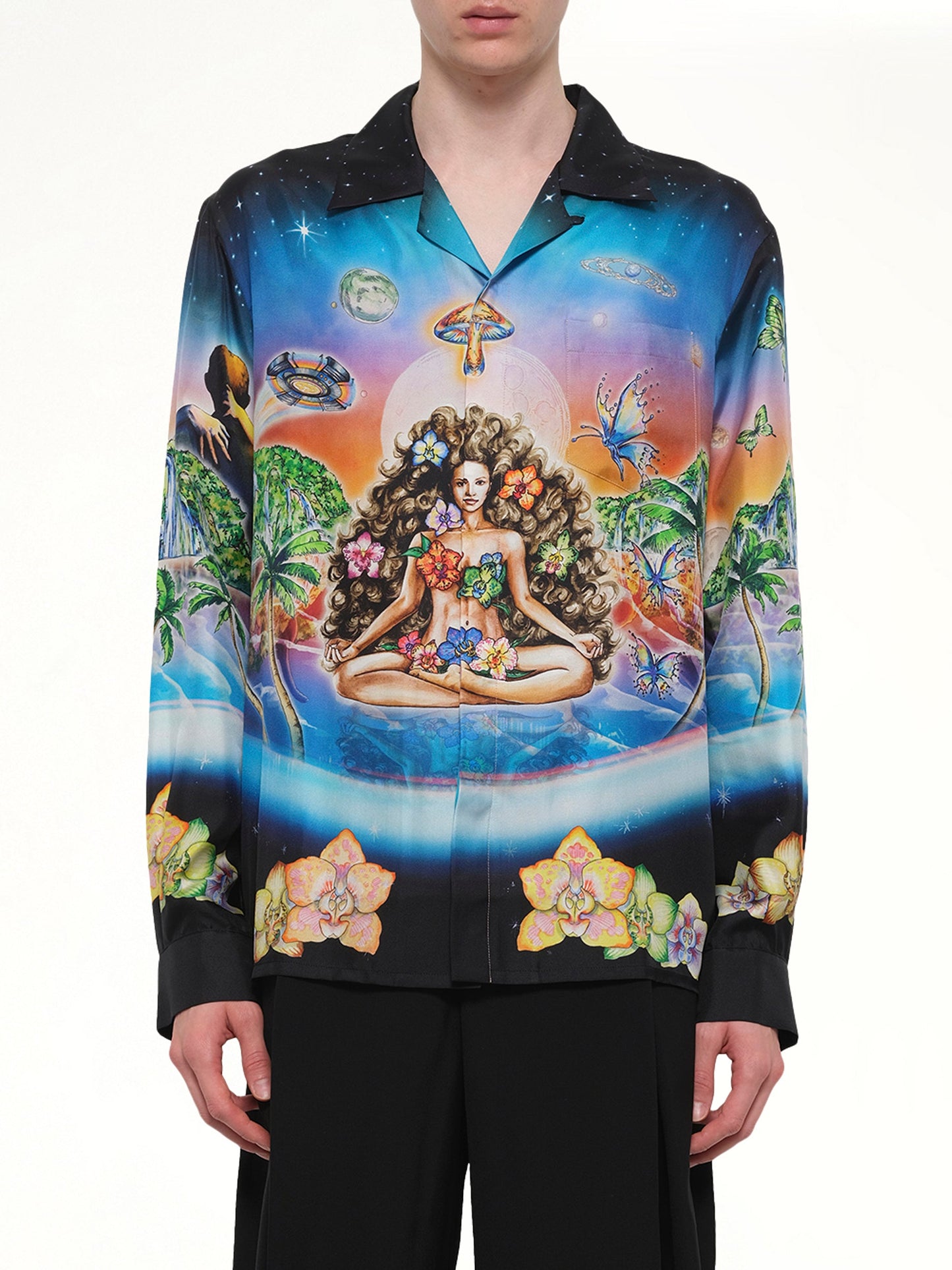 Image of Shirts. Product name - Innersense / Innocence LS Shirt in Black colour by brand - CASABLANCA