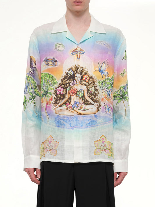 Image of Shirts. Product name - Innersense / Innocence LS Shirt in White colour by brand - CASABLANCA