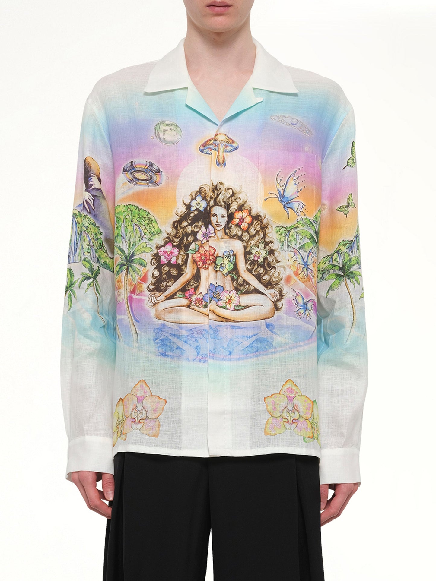 Image of Shirts. Product name - Innersense / Innocence LS Shirt in White colour by brand - CASABLANCA