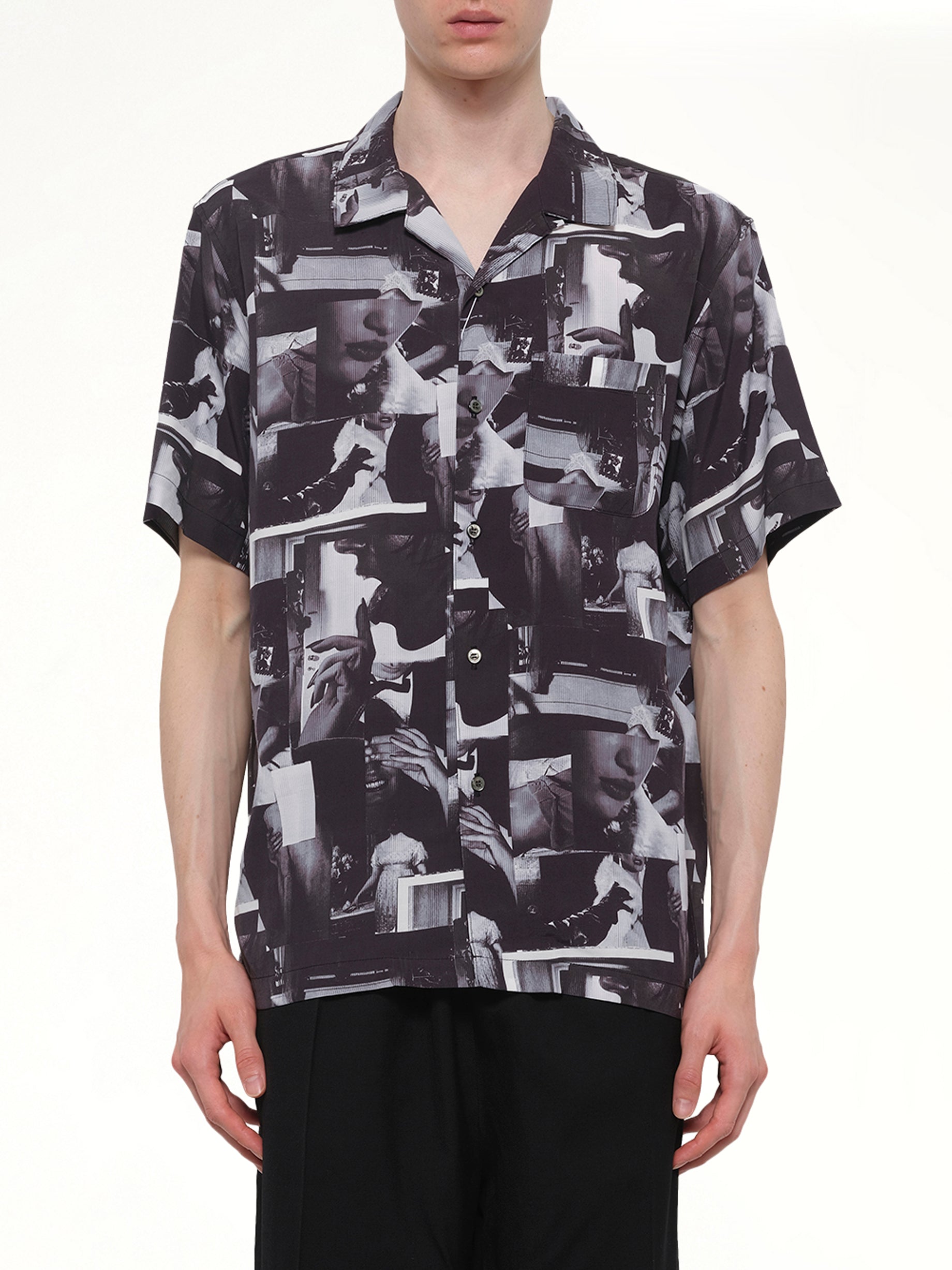 Image of Shirts. Product name - Printed Still Shirt in Black colour by brand - VOWELS