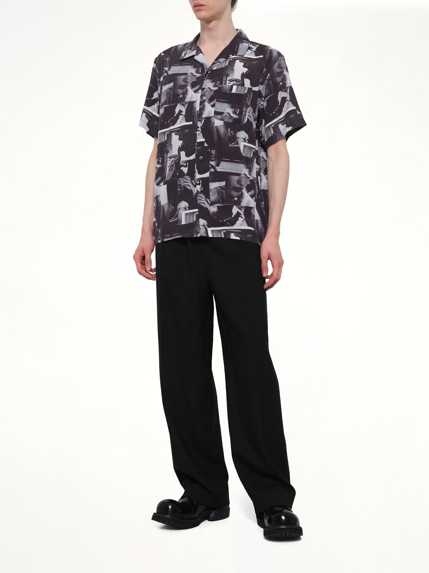 VOWELS Printed Still Shirt (Black)