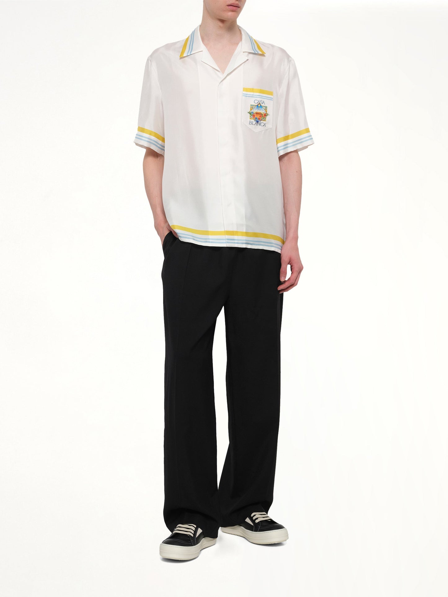 CASABLANCA Tennis Landscape SS Shirt (White)