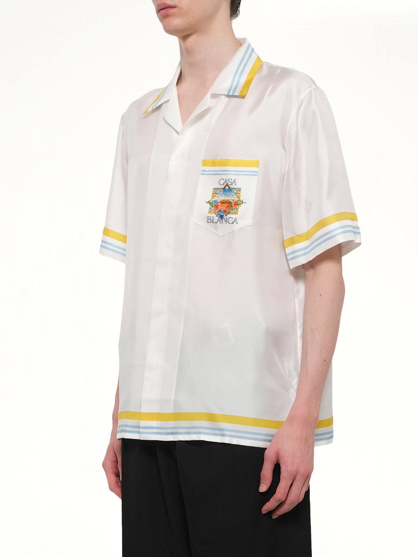 CASABLANCA Tennis Landscape SS Shirt (White)