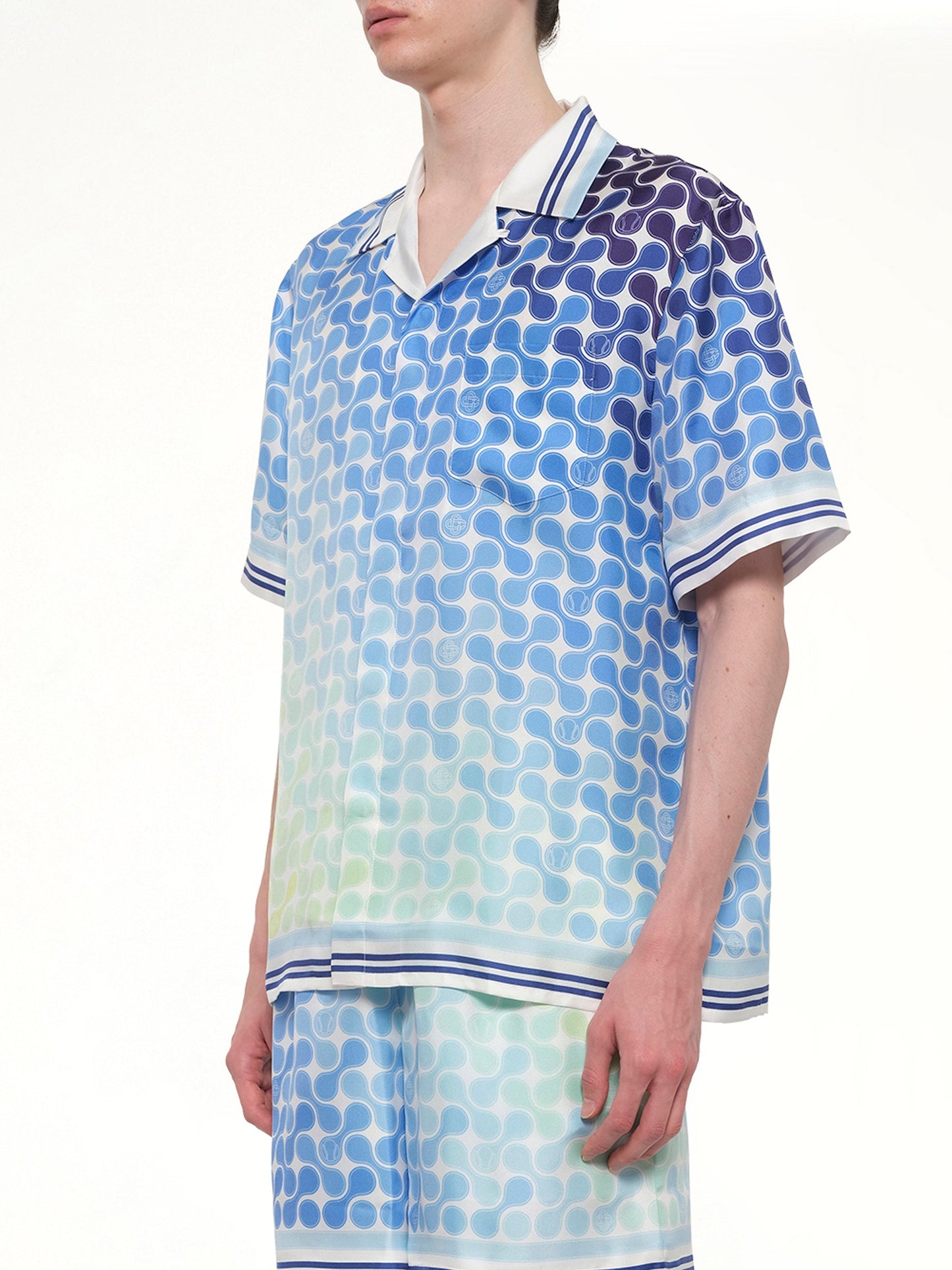 CASABLANCA Tennis Tile SS Shirt (Blue)