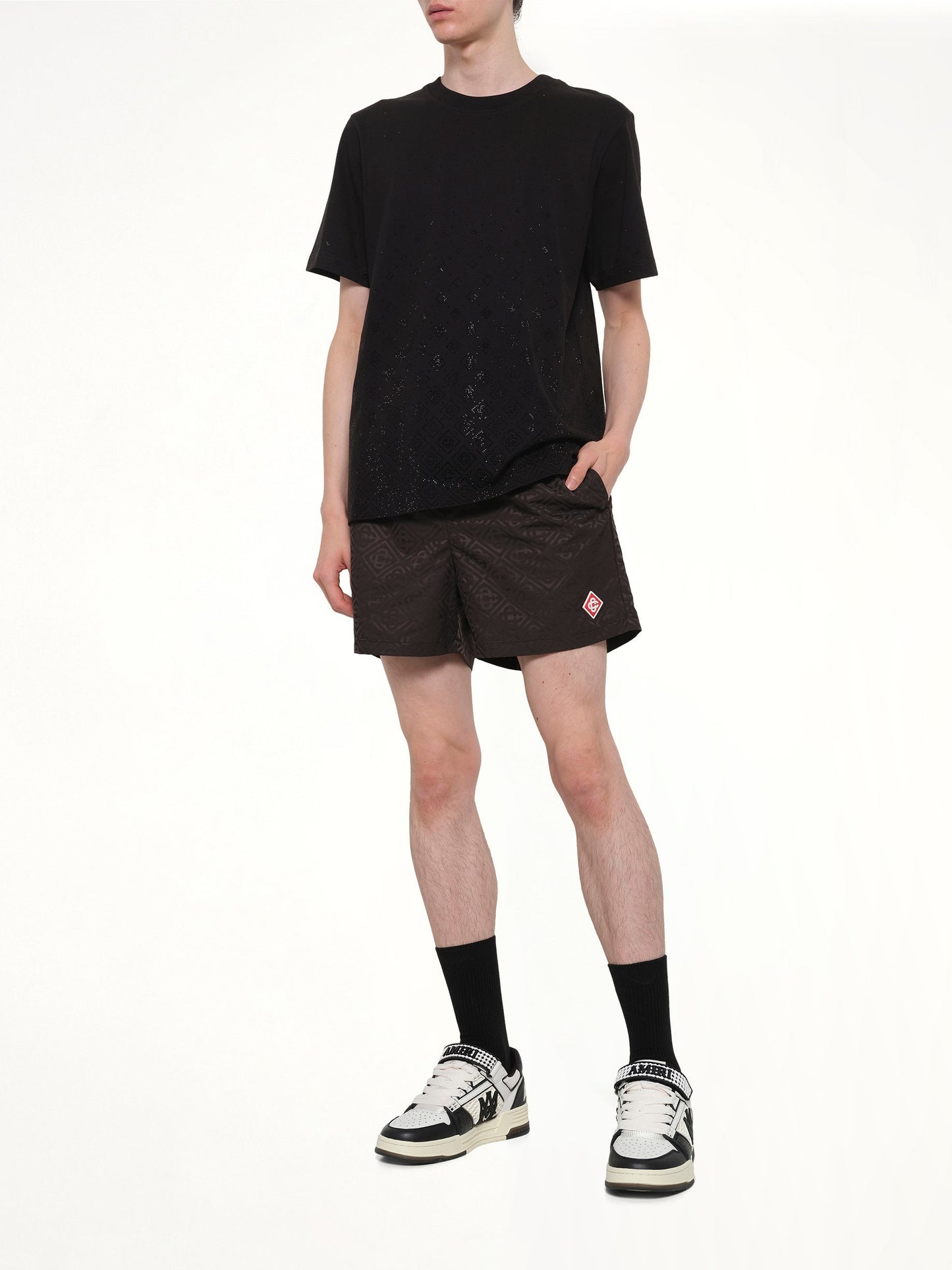 CASABLANCA Jacquard Swim Shorts (Black)