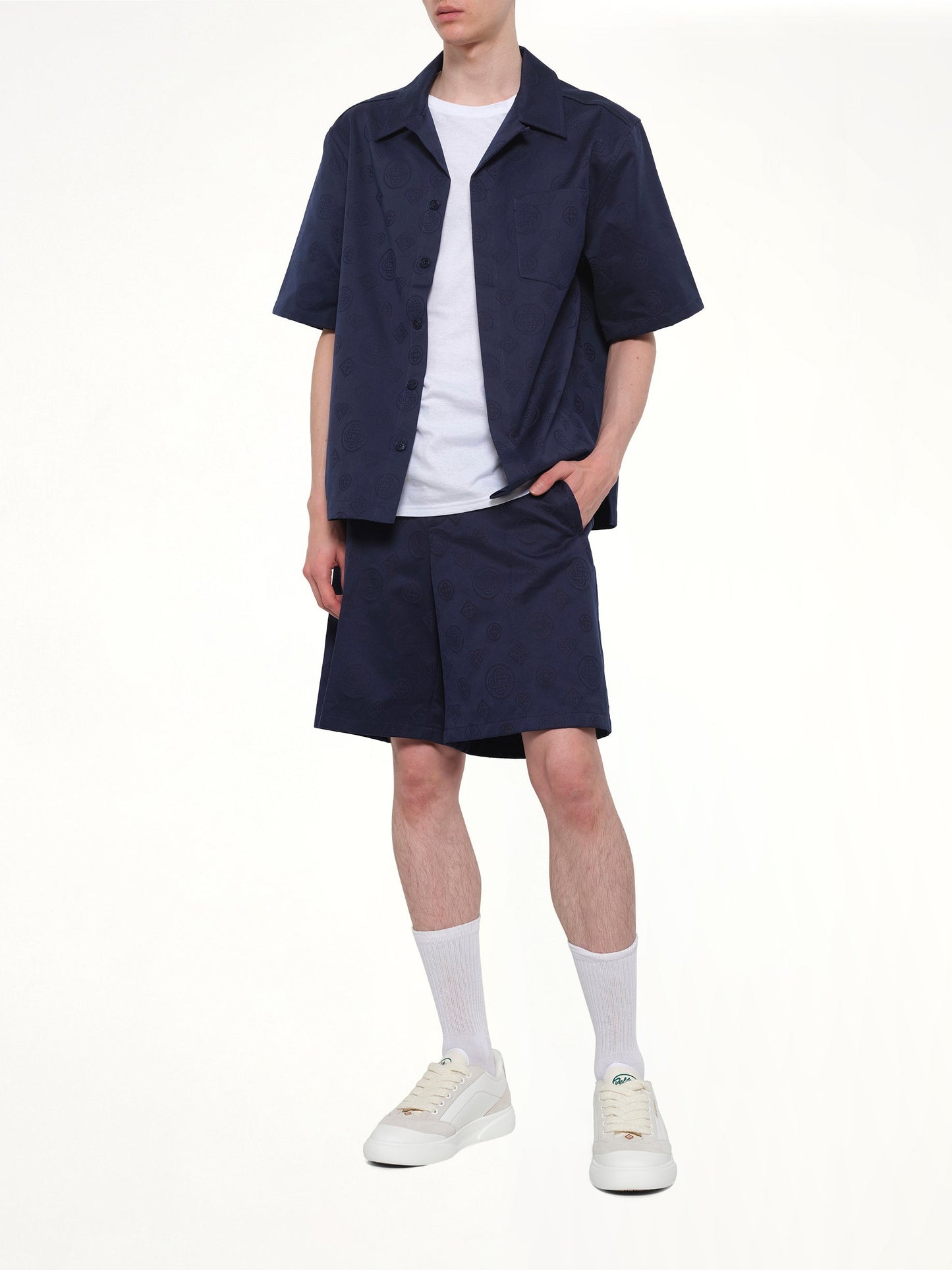 CASABLANCA Monogram Shorts (Navy)