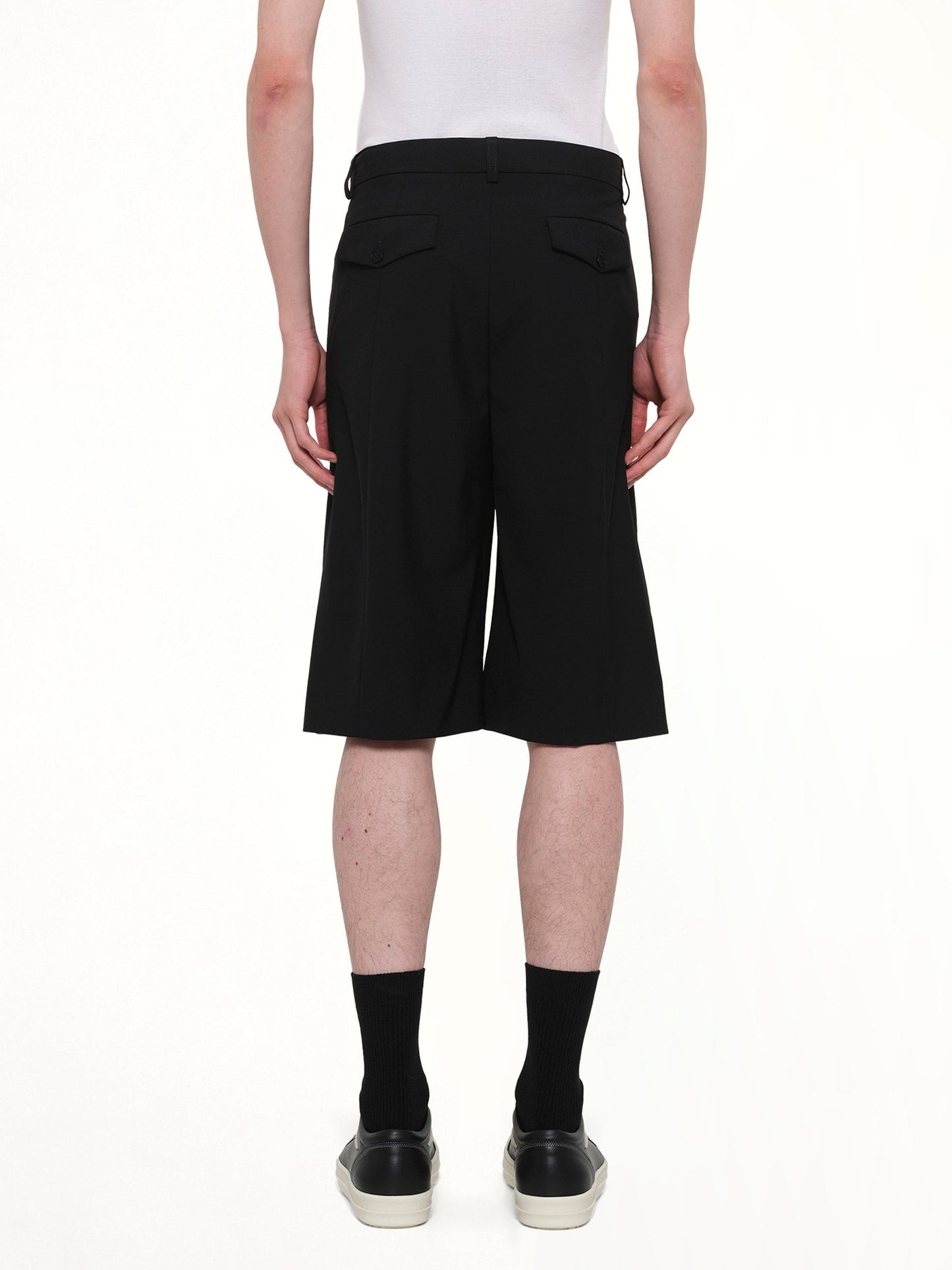 CASABLANCA Pleated Baggy Shorts (Black)