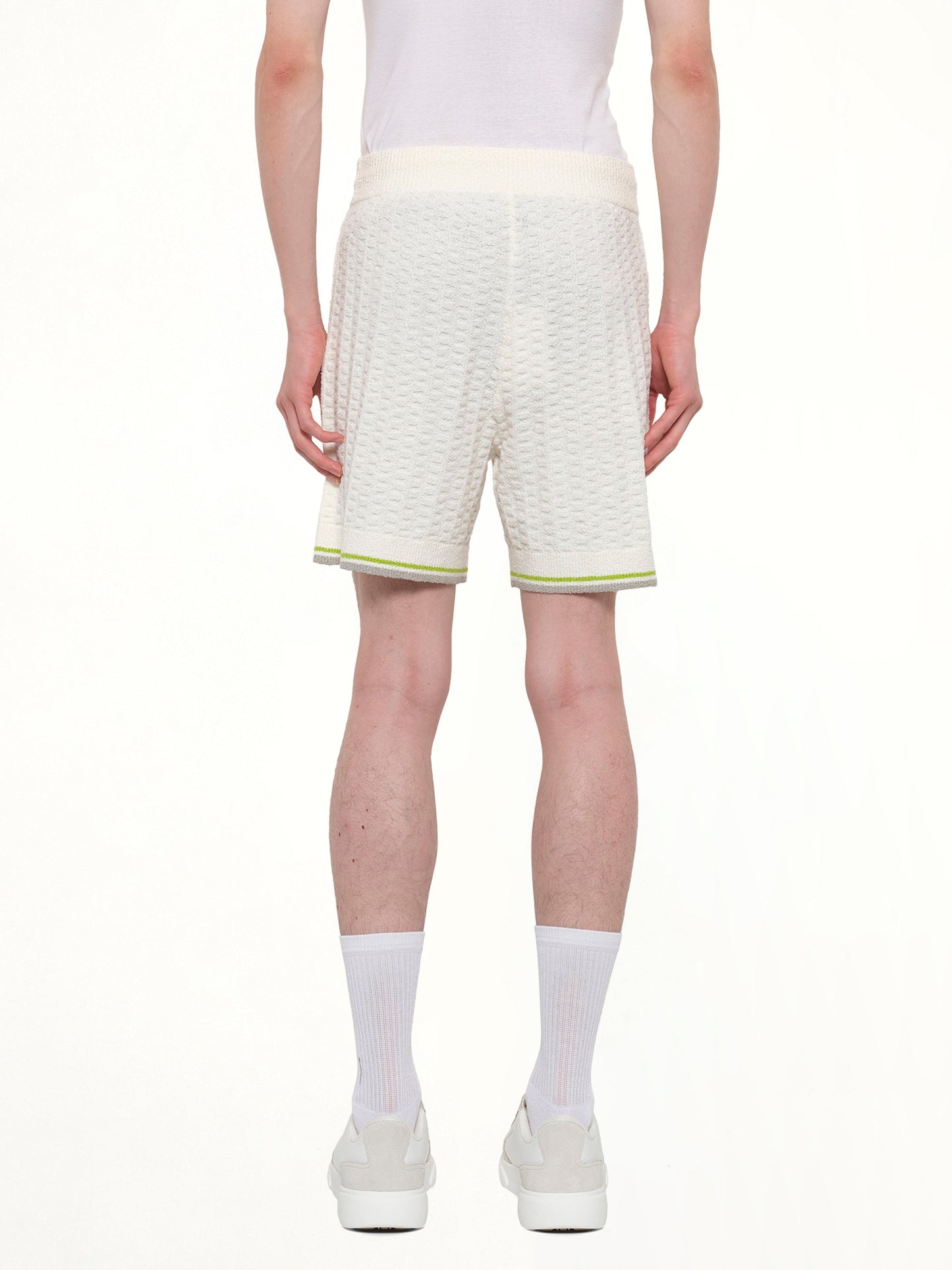CASABLANCA Tennis Boucle Shorts (White)