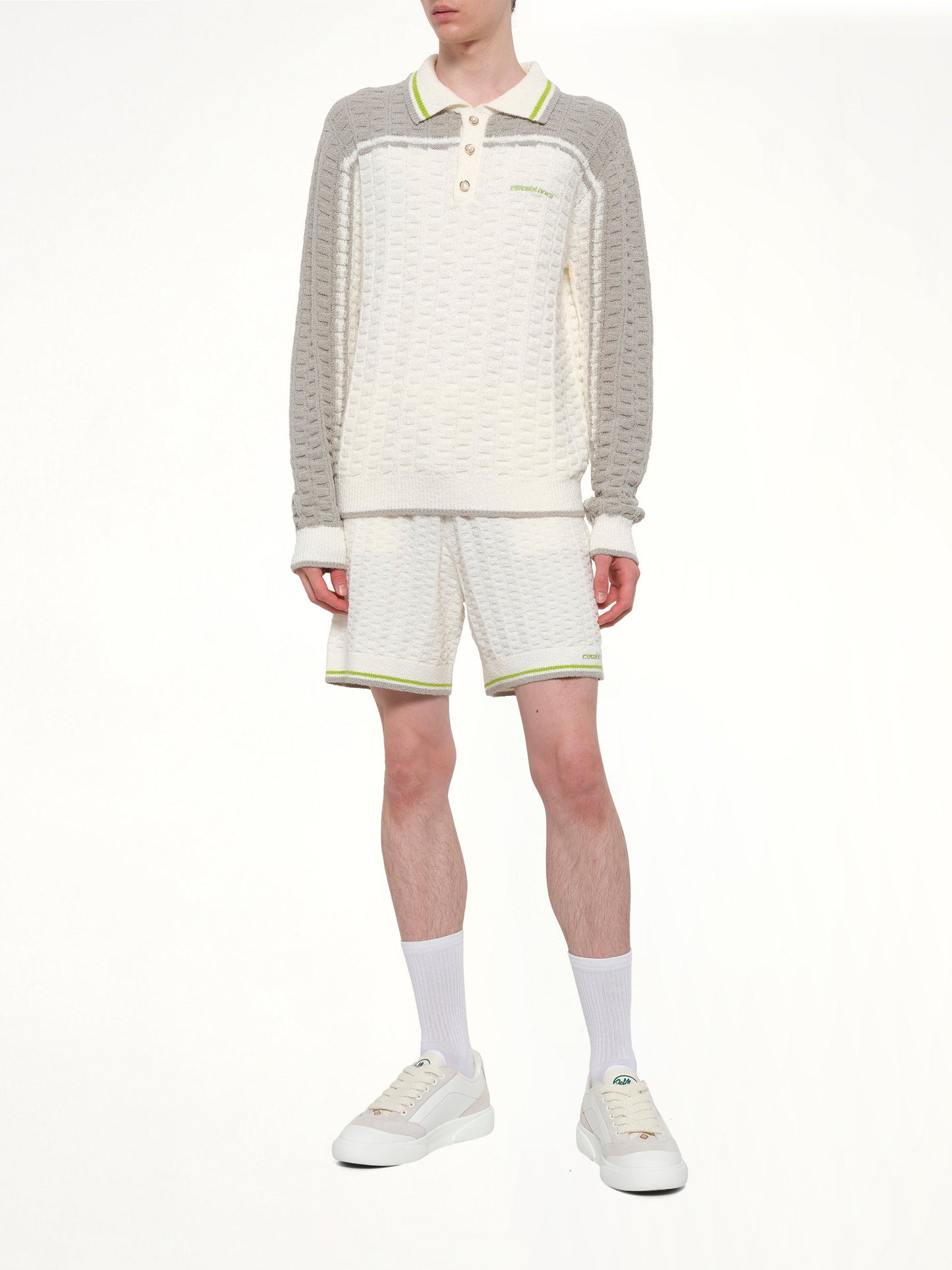 CASABLANCA Tennis Boucle Shorts (White)