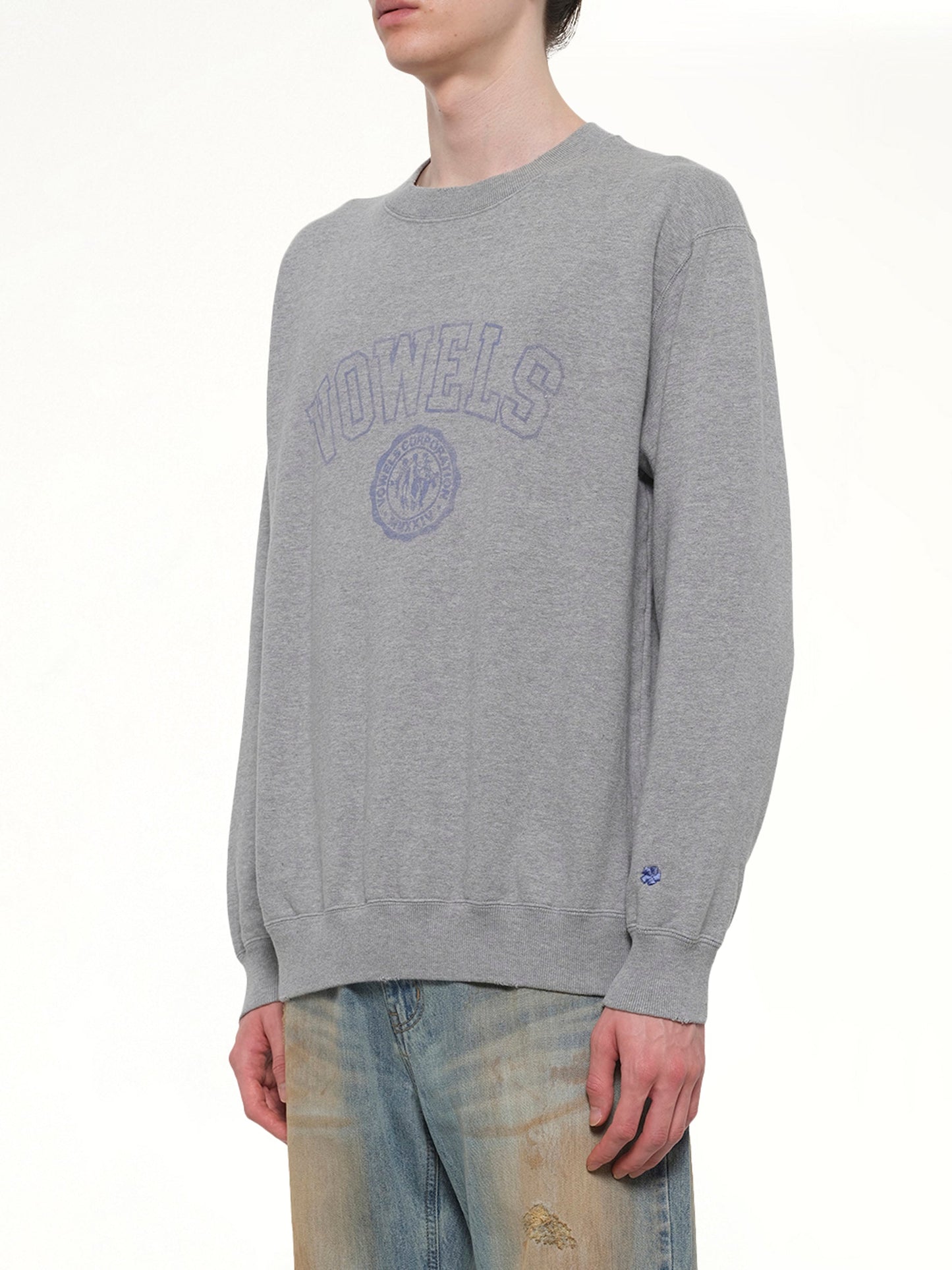 VOWELS Faded Collegiate Sweatshirt (Grey)