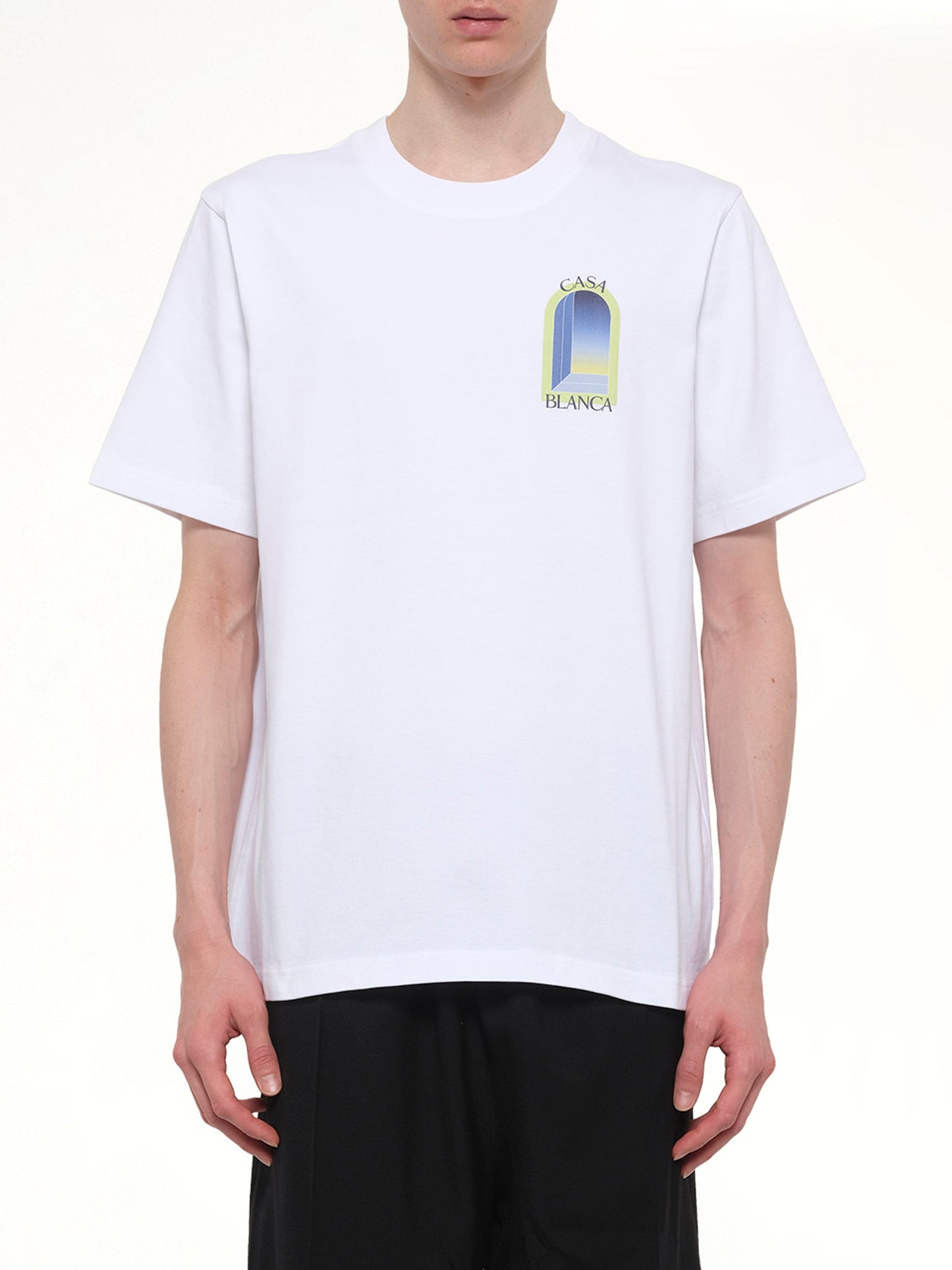 Image of T-Shirts. Product name - Arches Classic T-Shirt in White colour by brand - CASABLANCA