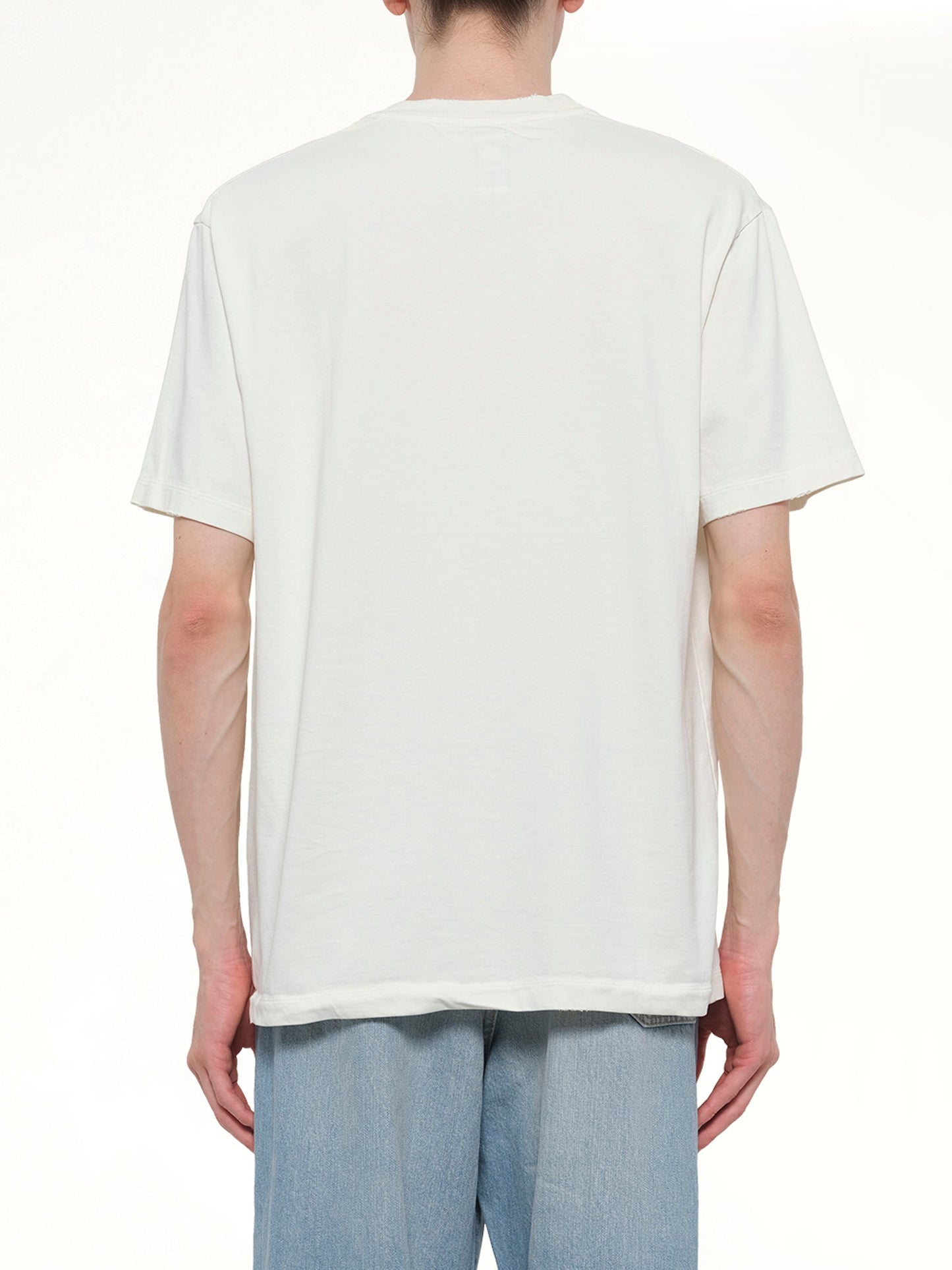VOWELS Faded Collegiate T-Shirt (White)