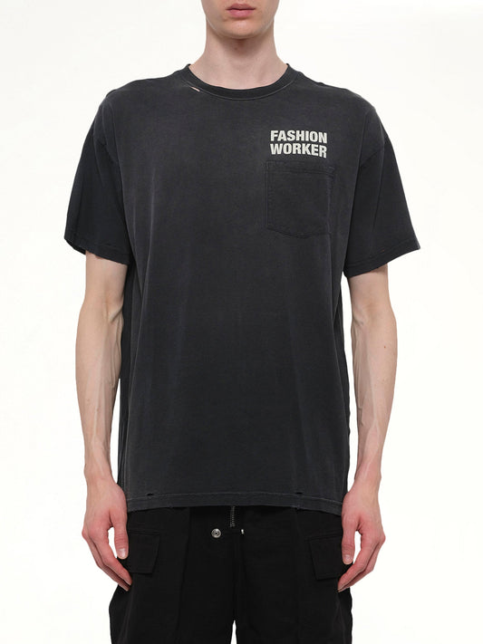 Image of T-Shirts. Product name - Fashion Worker Easy T-Shirt in Black colour by brand - WILLY CHAVARRIA