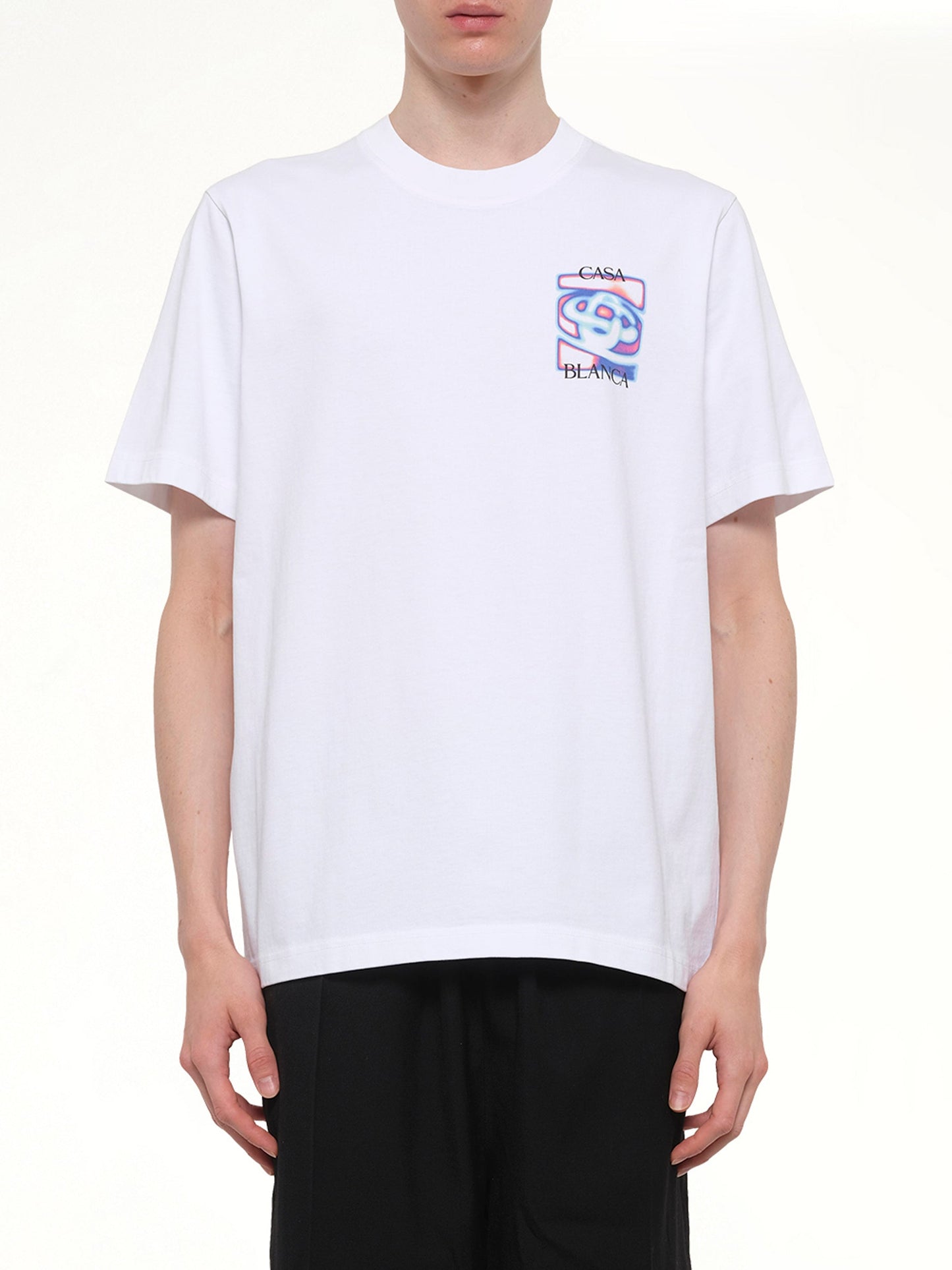 Image of T-Shirts. Product name - Heat Map Classic T-Shirt in White colour by brand - CASABLANCA