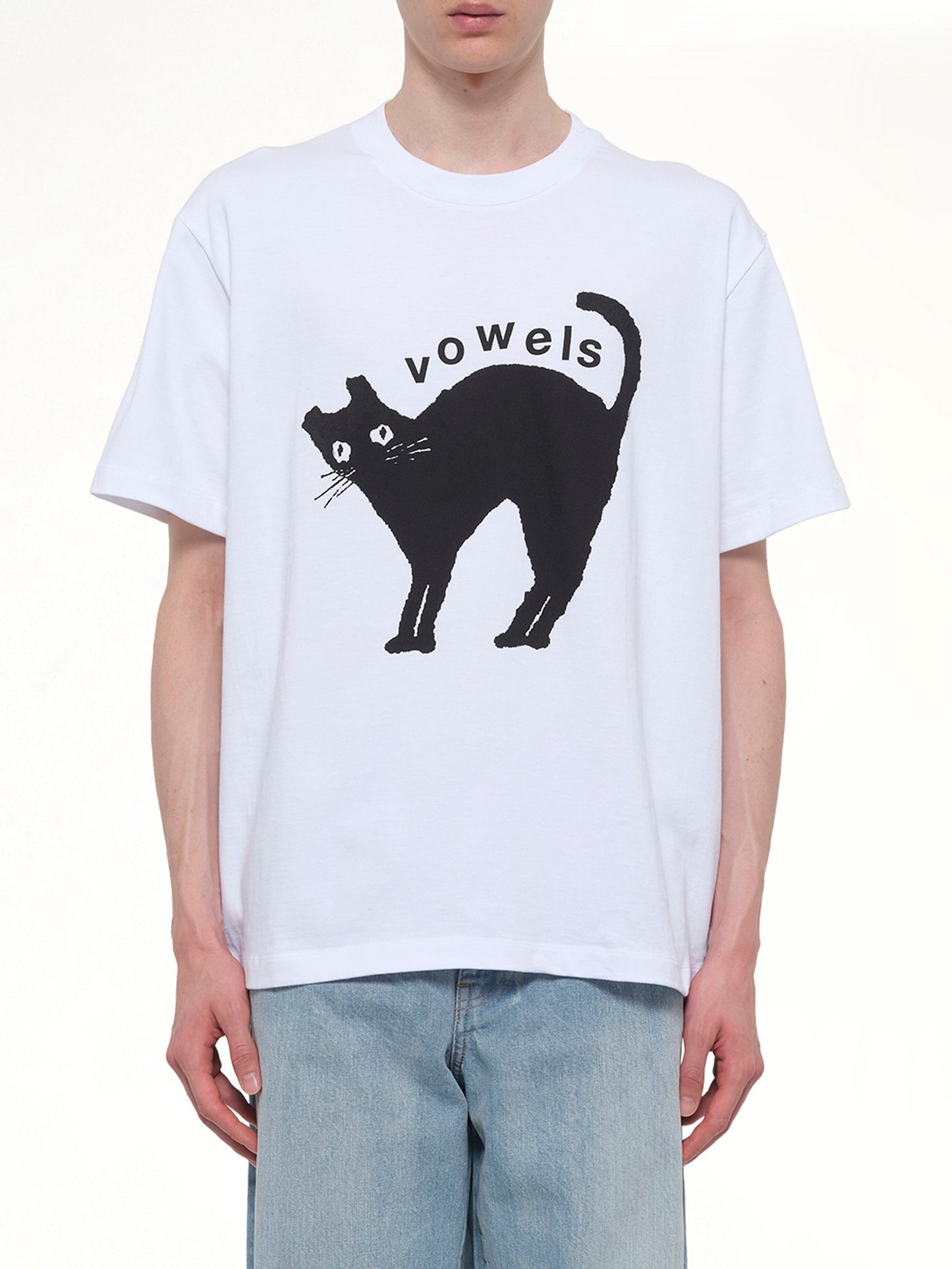 Image of T-Shirts. Product name - Kitty T-Shirt in White colour by brand - VOWELS