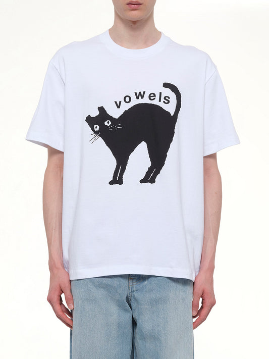 Image of T-Shirts. Product name - Kitty T-Shirt in White colour by brand - VOWELS