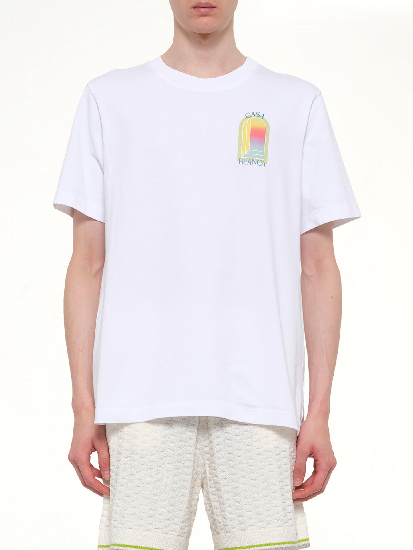 Image of T-Shirts. Product name - L'Arche Classic T-Shirt in White colour by brand - CASABLANCA