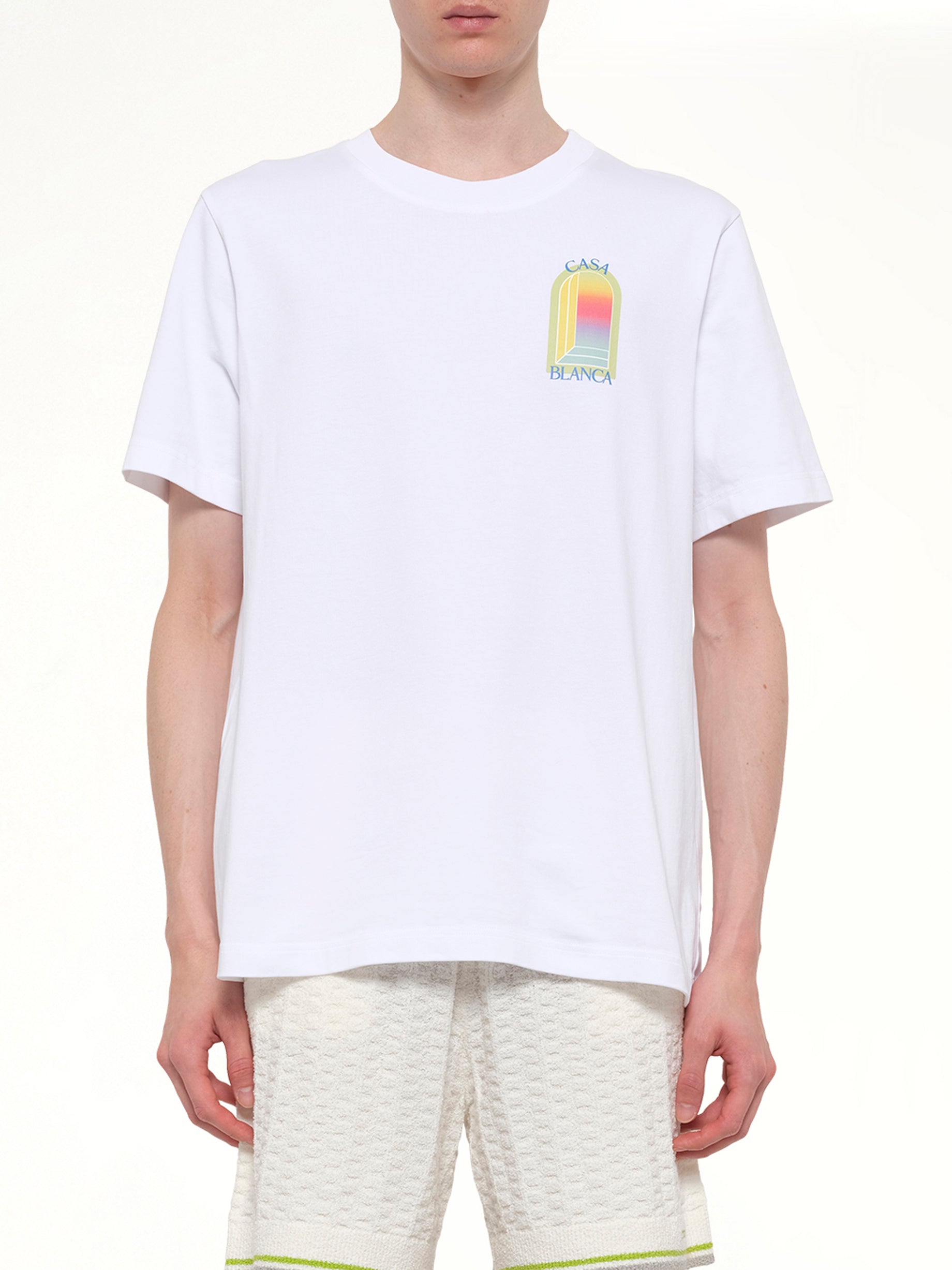 Image of T-Shirts. Product name - L'Arche Classic T-Shirt in White colour by brand - CASABLANCA
