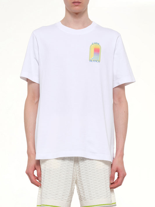 Image of T-Shirts. Product name - L'Arche Classic T-Shirt in White colour by brand - CASABLANCA