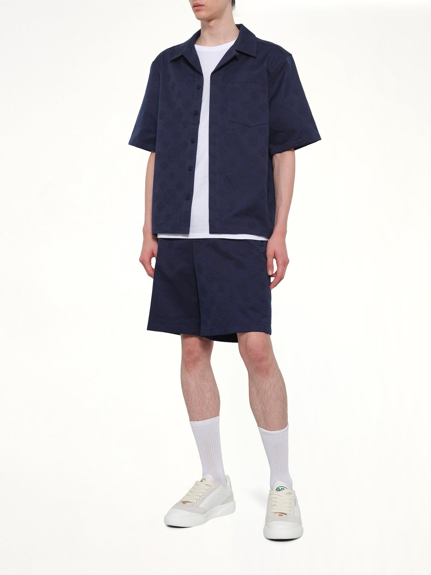CASABLANCA Monogram SS Shirt (Blue)