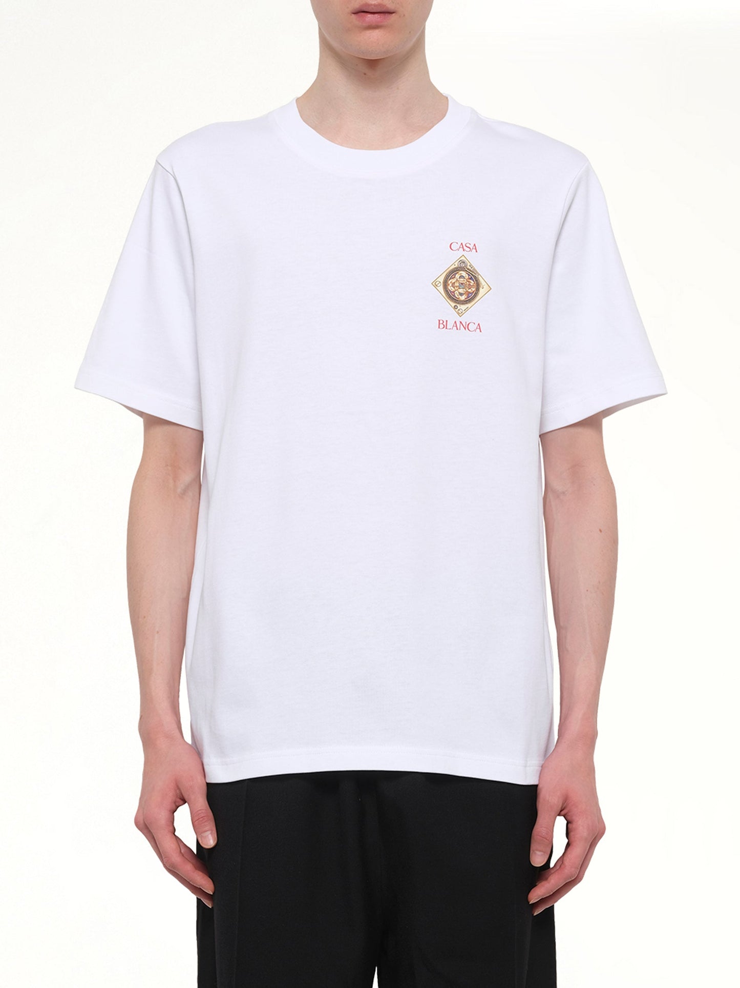 Image of T-Shirts. Product name - Plafond Orne De Musique Classic T-Shirt in White colour by brand - CASABLANCA