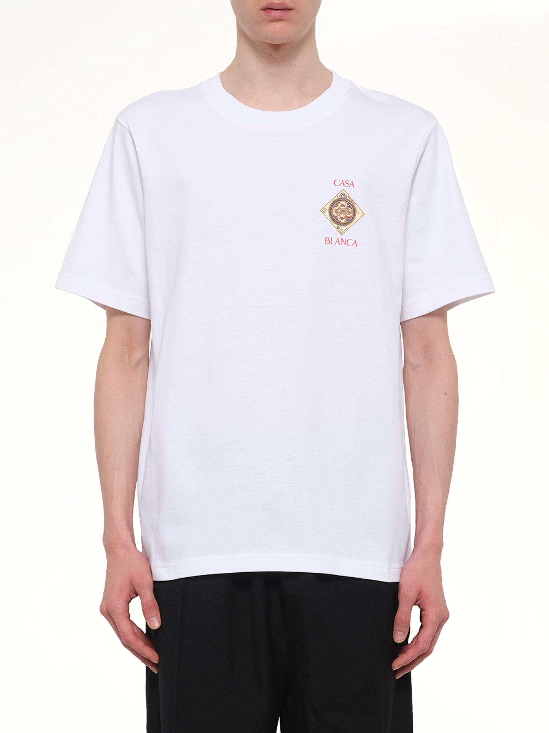 Image of T-Shirts. Product name - Plafond Orne De Musique Classic T-Shirt in White colour by brand - CASABLANCA