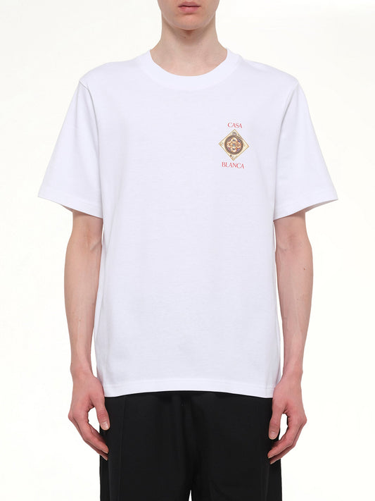 Image of T-Shirts. Product name - Plafond Orne De Musique Classic T-Shirt in White colour by brand - CASABLANCA