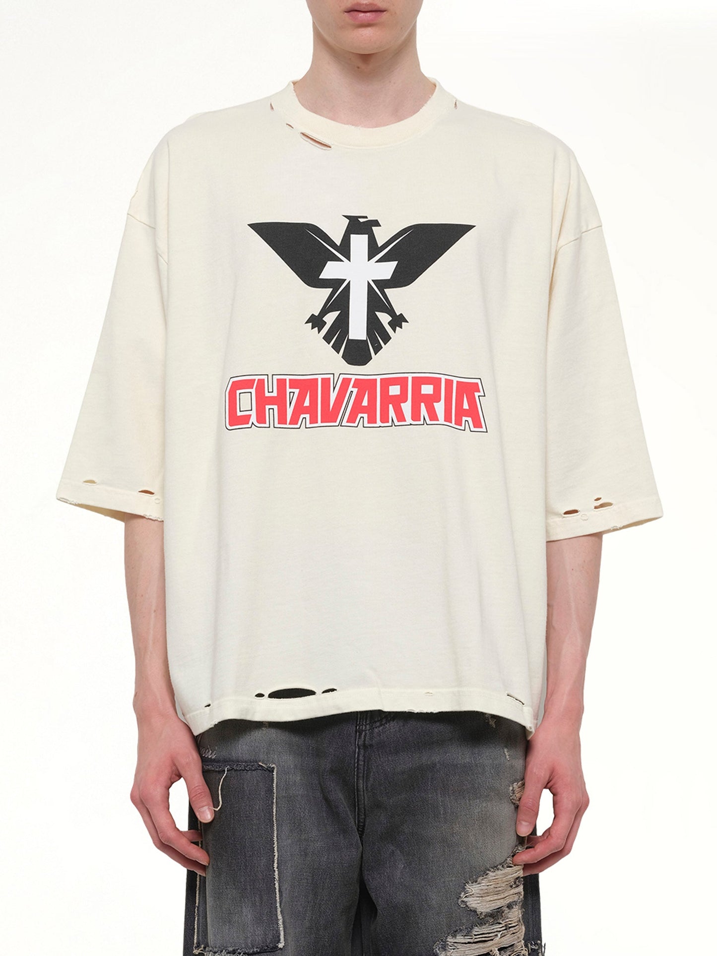 Image of T-Shirts. Product name - Tecate Buffalo T-Shirt in White colour by brand - WILLY CHAVARRIA
