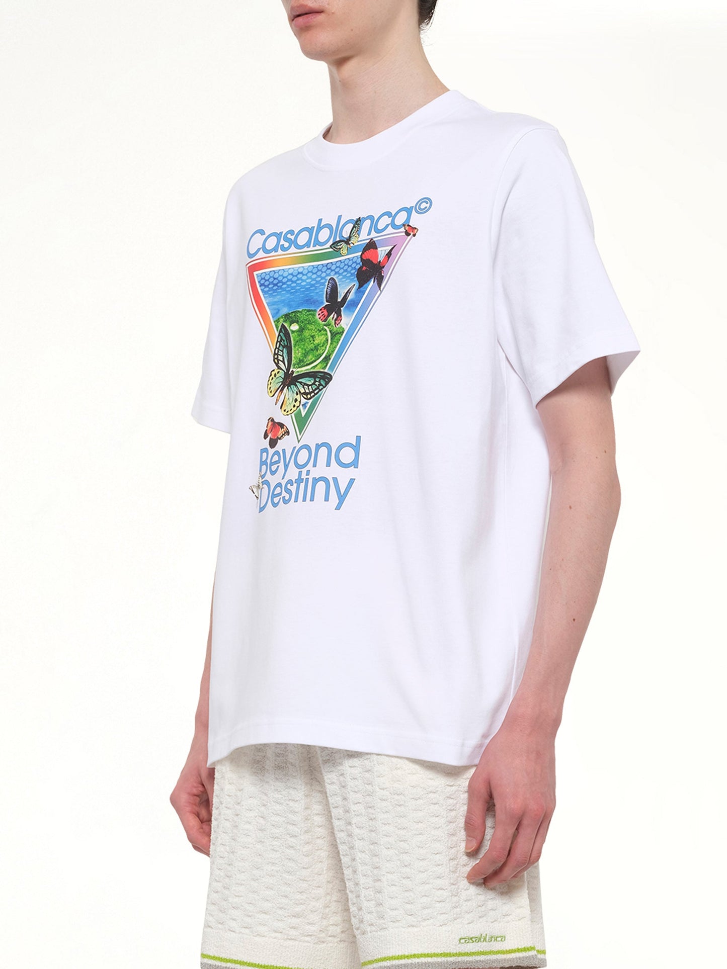 CASABLANCA Tennis Club Icon Beyond Destiny Classic T-Shirt (White)