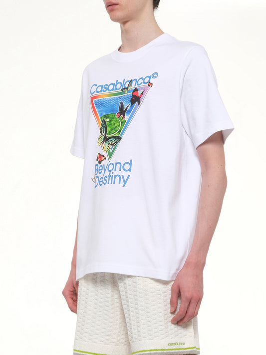 CASABLANCA Tennis Club Icon Beyond Destiny Classic T-Shirt (White)