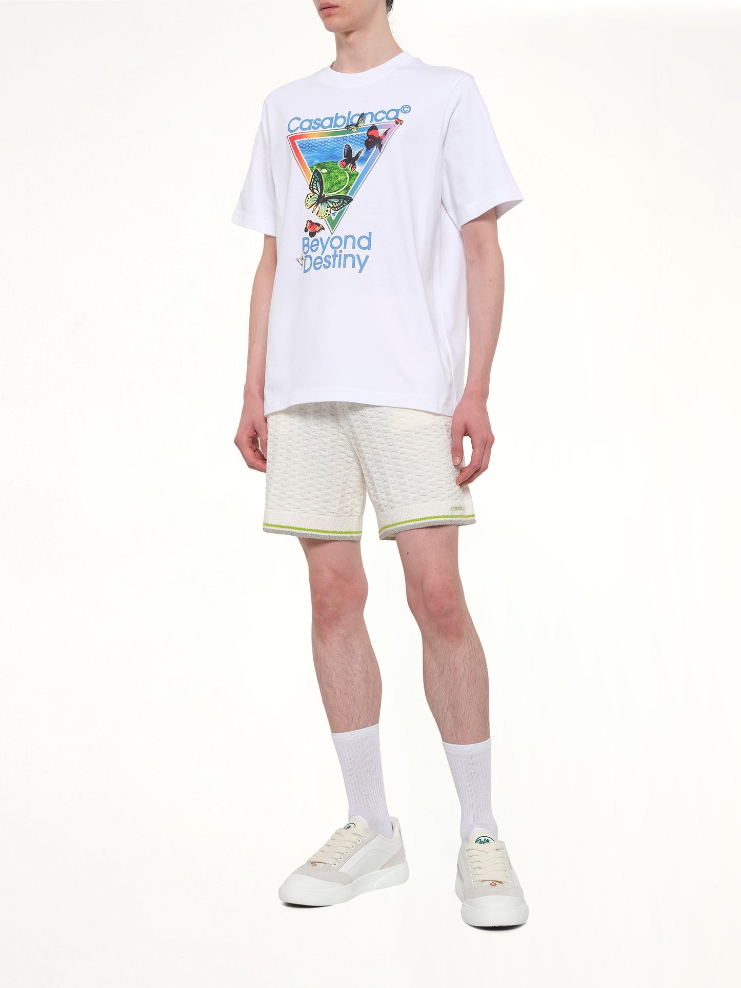 CASABLANCA Tennis Club Icon Beyond Destiny Classic T-Shirt (White)