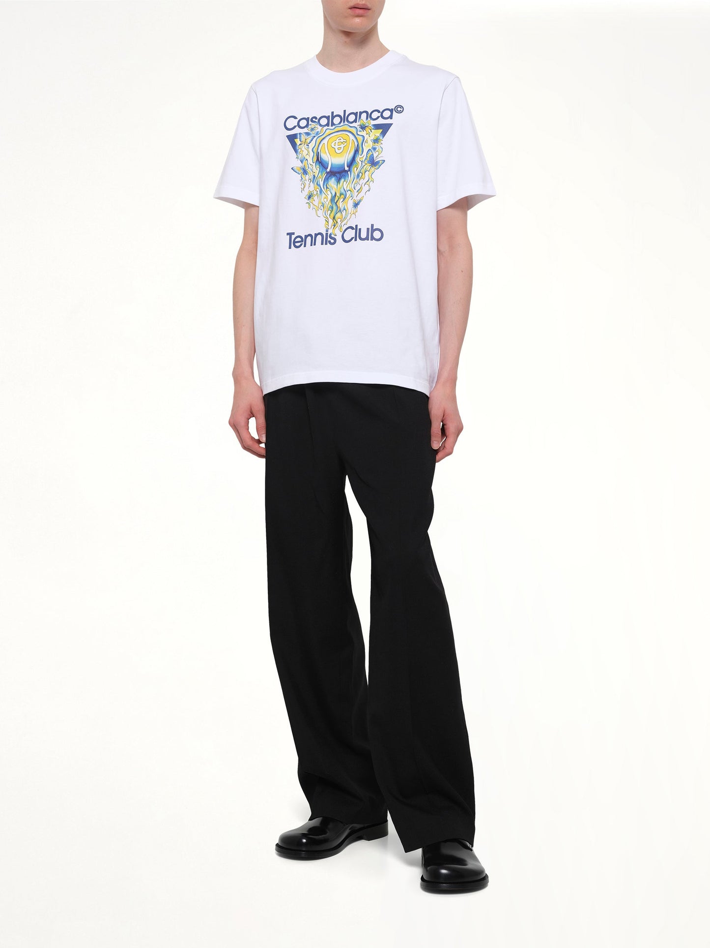 CASABLANCA Tennis Club Icon Classic T-Shirt (White)