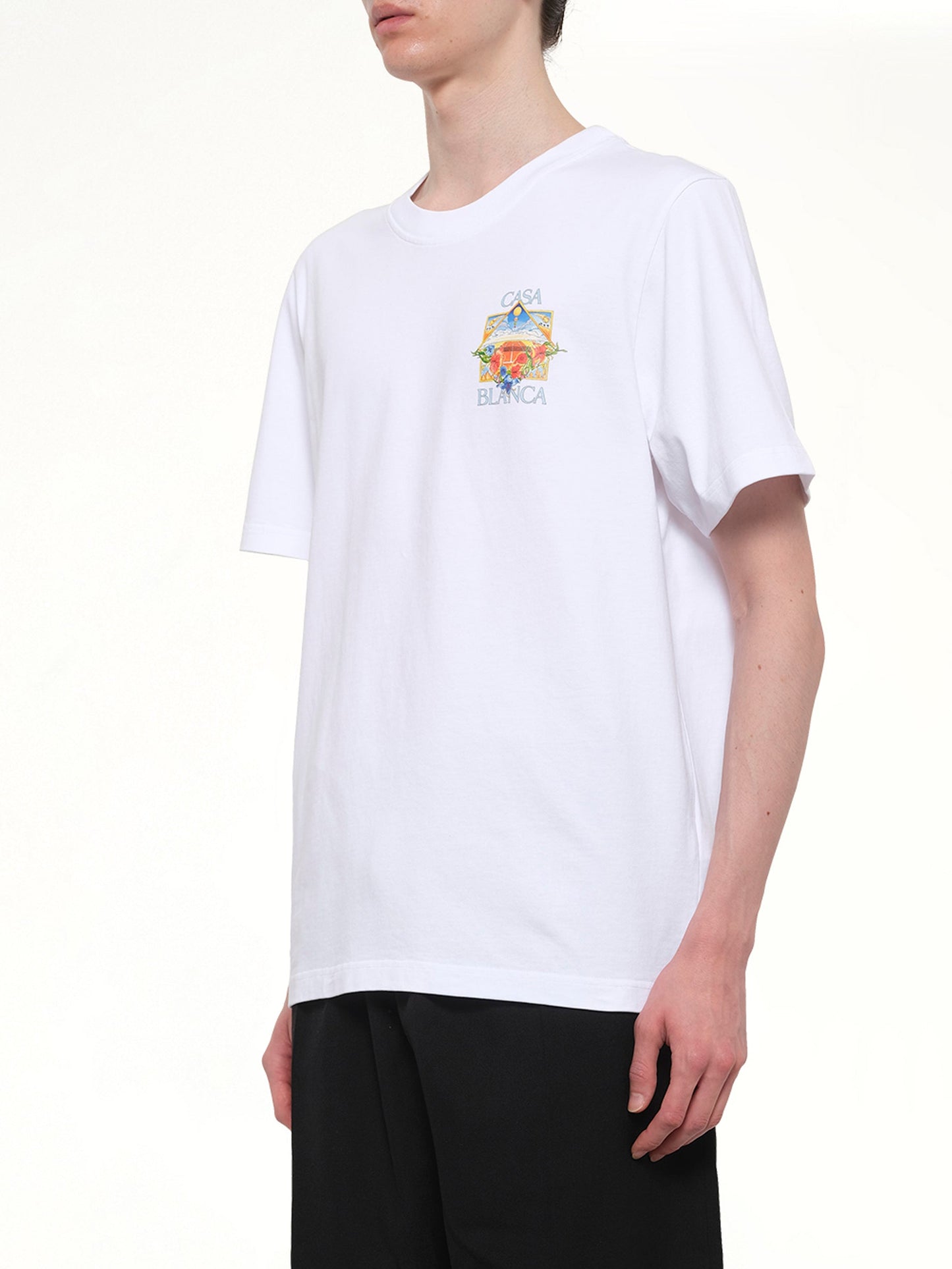 CASABLANCA Tennis Landscape 2 Classic T-Shirt (White)
