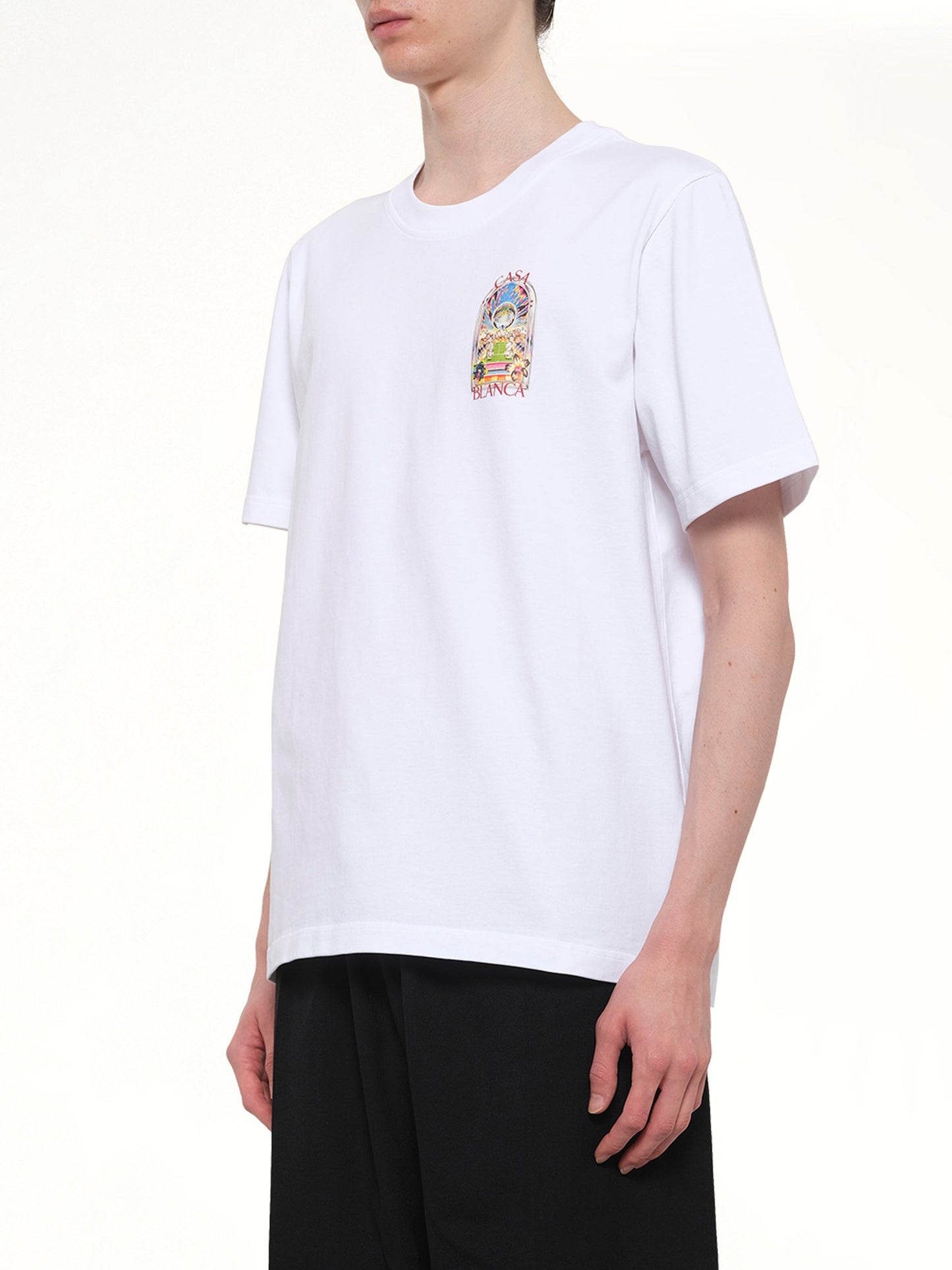 CASABLANCA Tennis Landscape Classic T-Shirt (White)