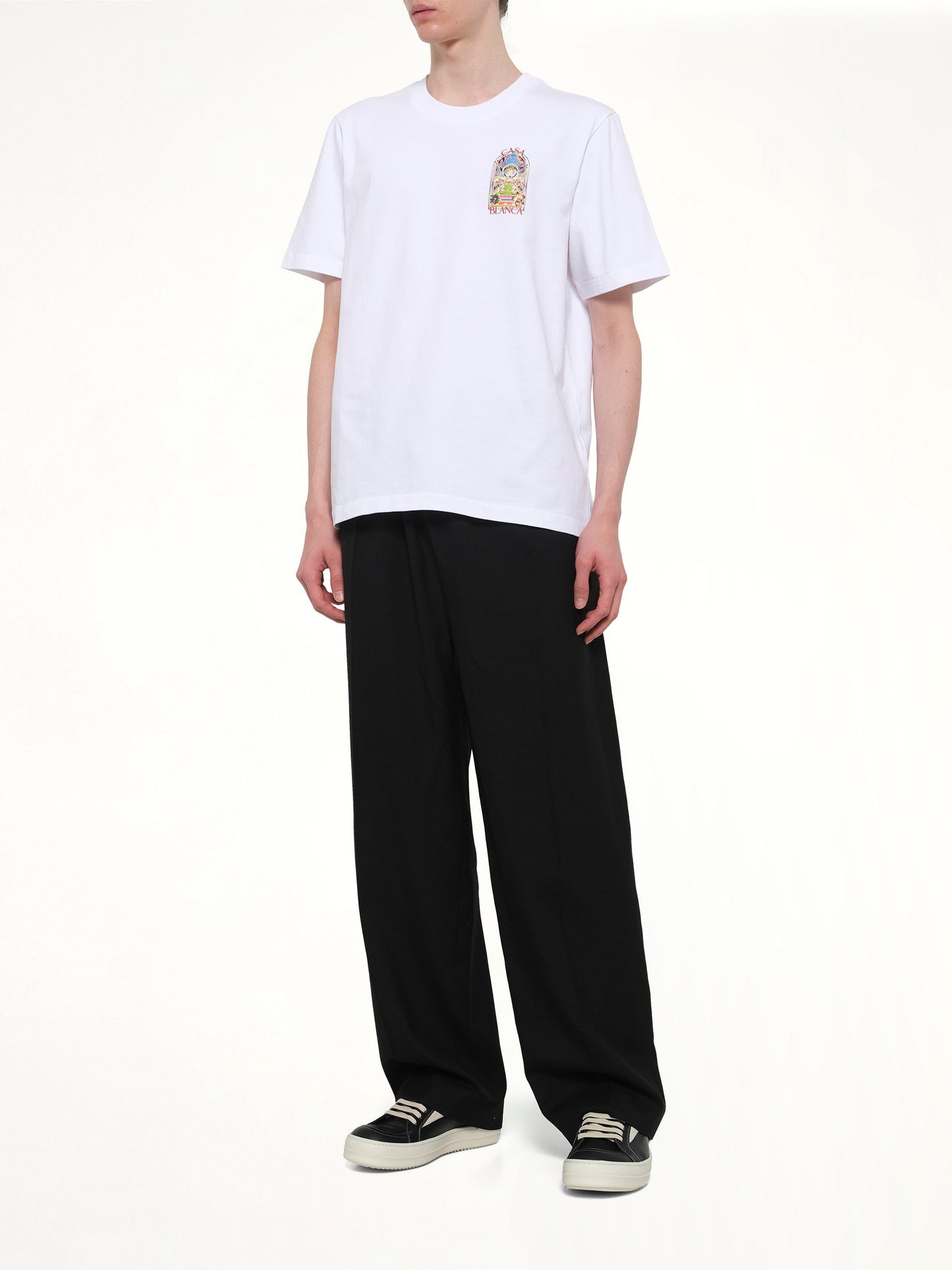 CASABLANCA Tennis Landscape Classic T-Shirt (White)